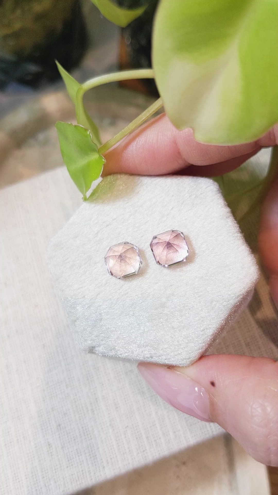 6.13&nbsp;Ct.Tw.Total Carat Weight Kunzite Pair from Afghanistan Size Video