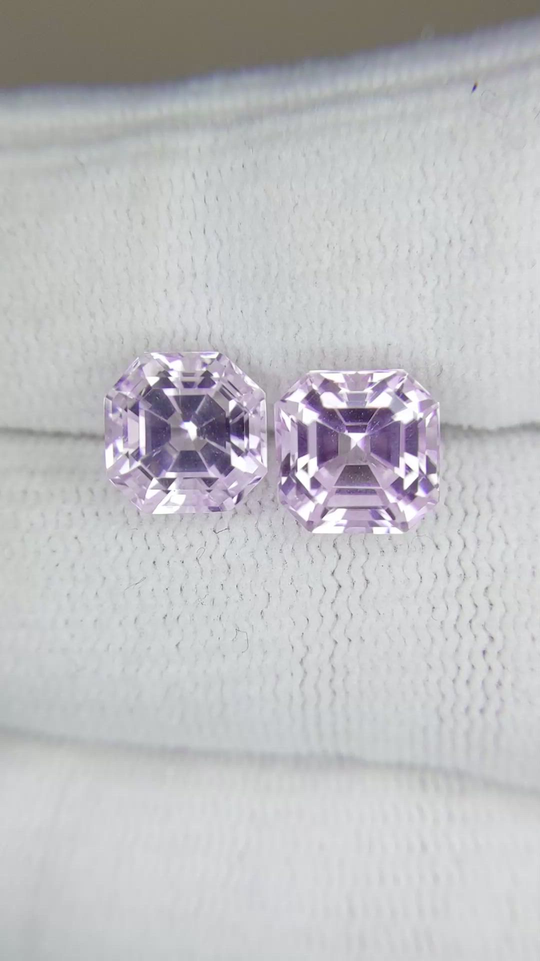 6.13&nbsp;Ct.Tw.Total Carat Weight Kunzite Pair from Afghanistan Size Video