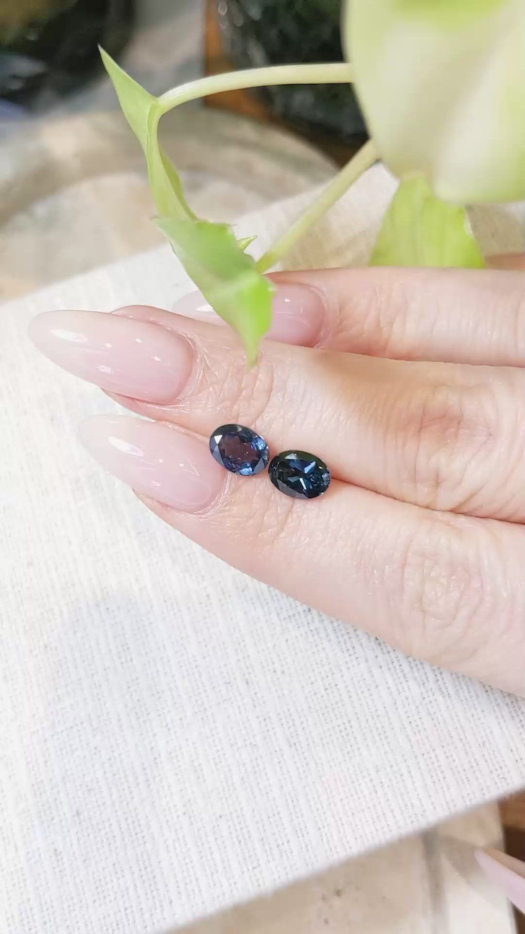 2.65 Ct.Tw.Total Carat Weight Spinel Pair from Burma (Myanmar) Size Video