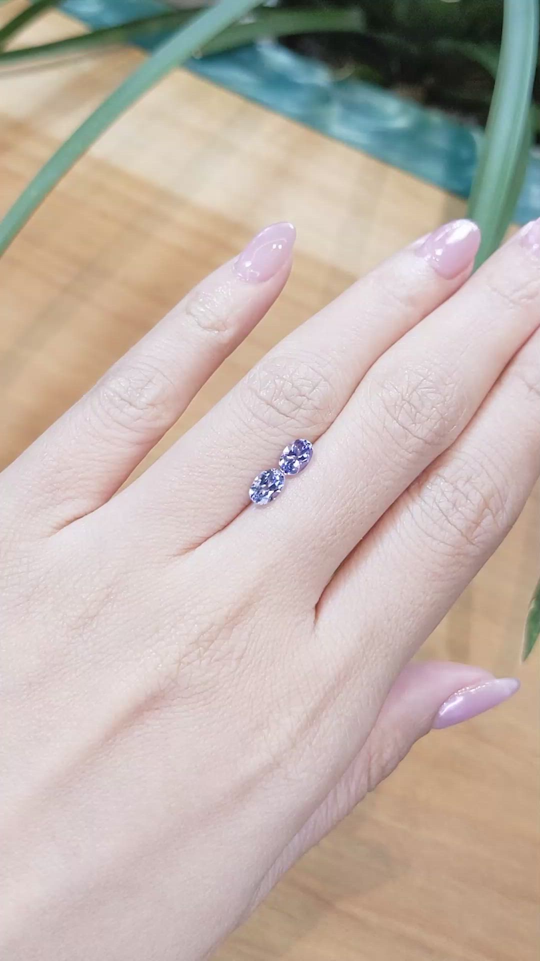 1.19 Ct.Tw.Total Carat Weight Spinel Pair from Burma (Myanmar) Size Video