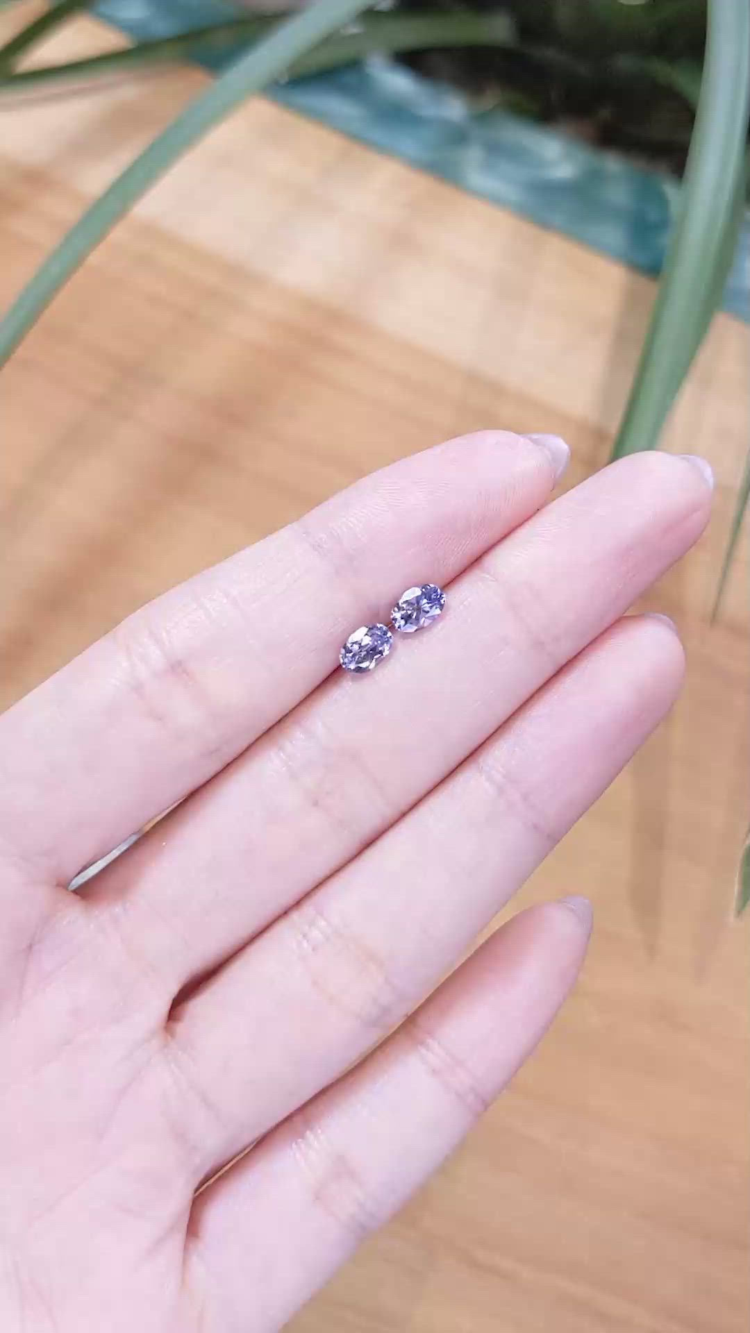 1.19 Ct.Tw.Total Carat Weight Spinel Pair from Burma (Myanmar) Size Video