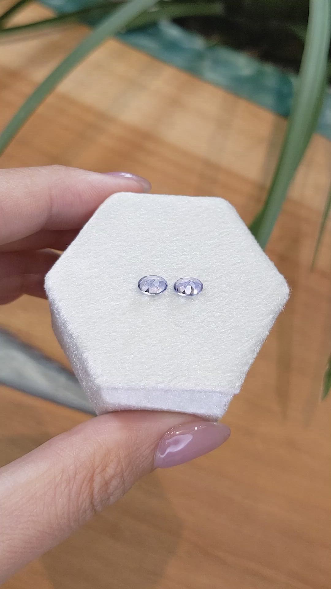 1.19 Ct.Tw.Total Carat Weight Spinel Pair from Burma (Myanmar) Size Video