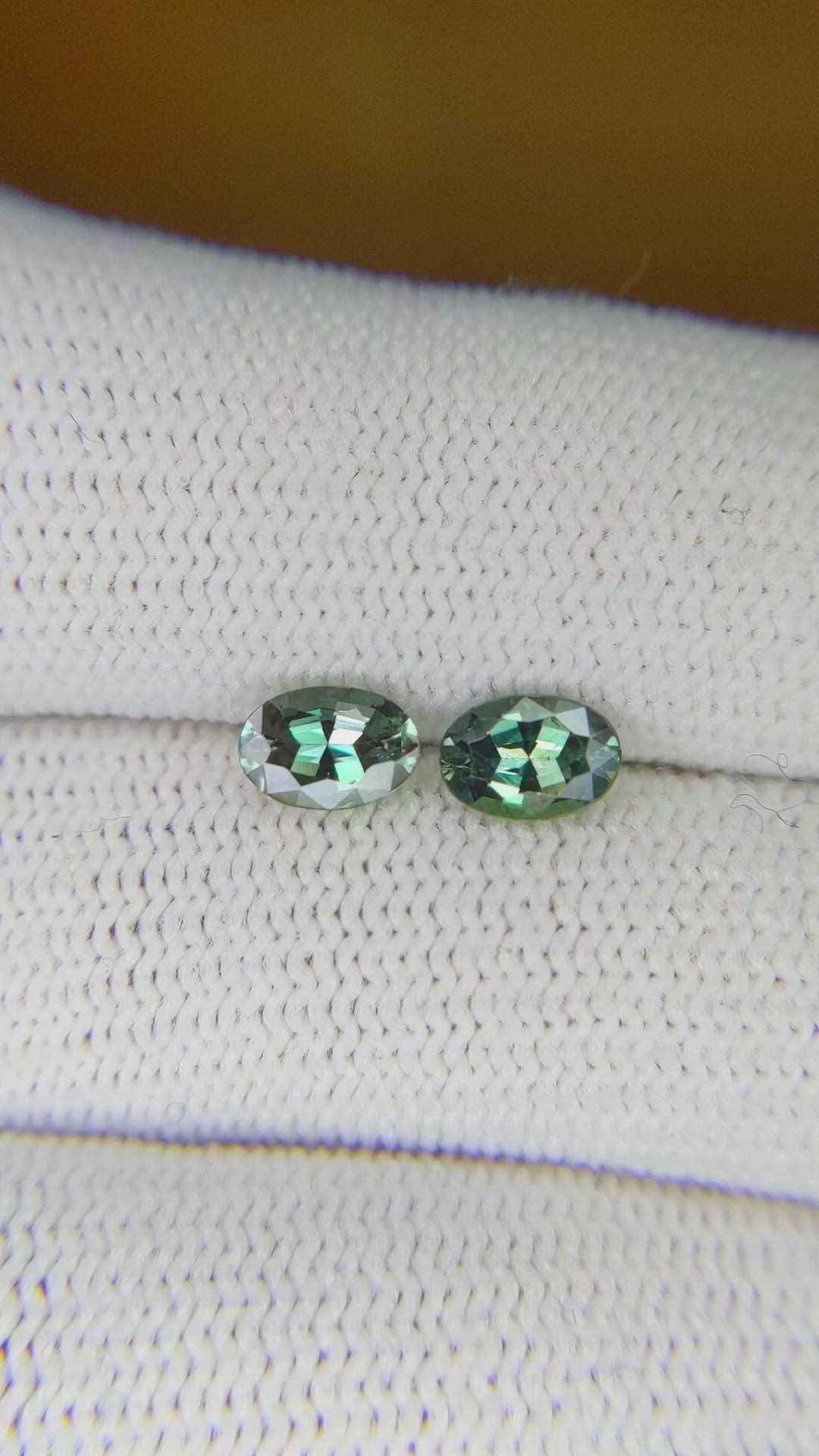 1.02 Ct.Tw.Total Carat Weight Alexandrite Pair from Ceylon (Sri Lanka) Size Video