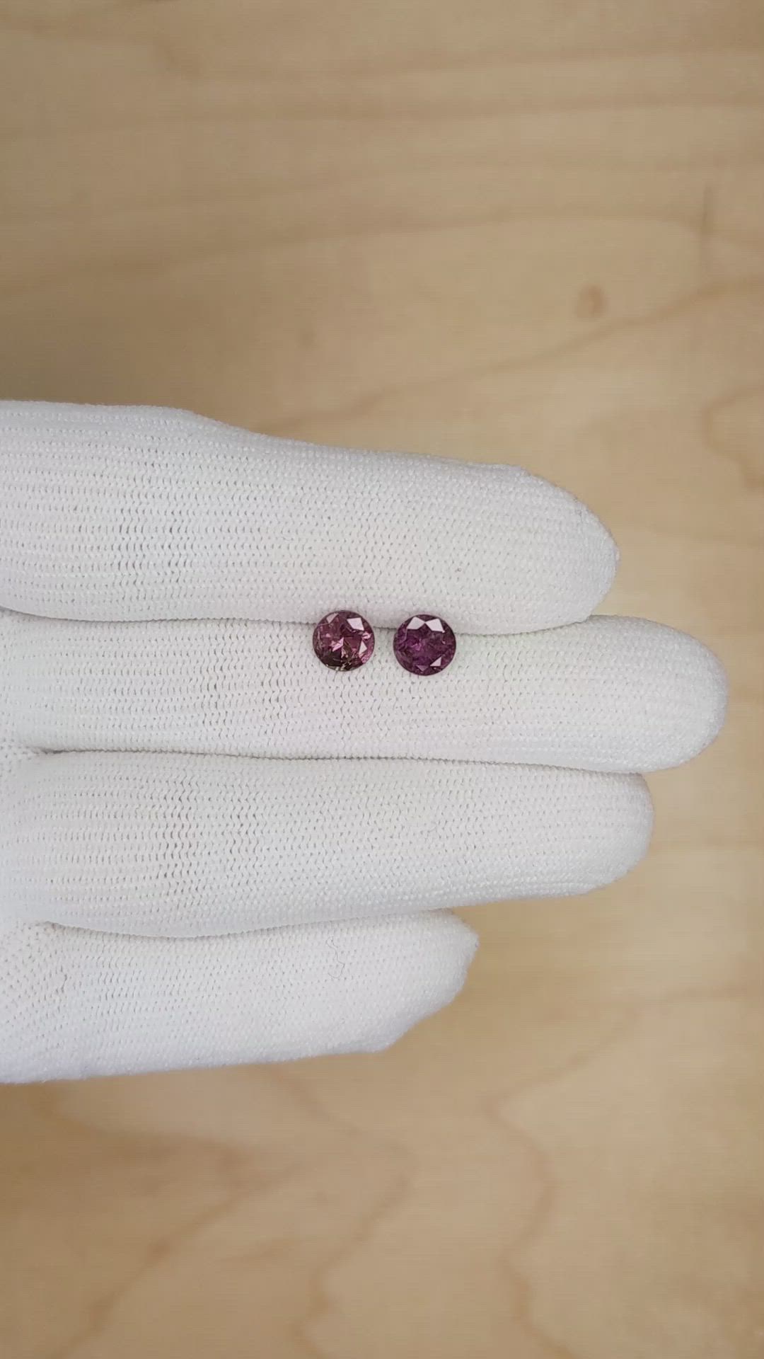 76.90 Ct.Tw.Total Carat Weight Alexandrite Pair from Ceylon (Sri Lanka) Size Video