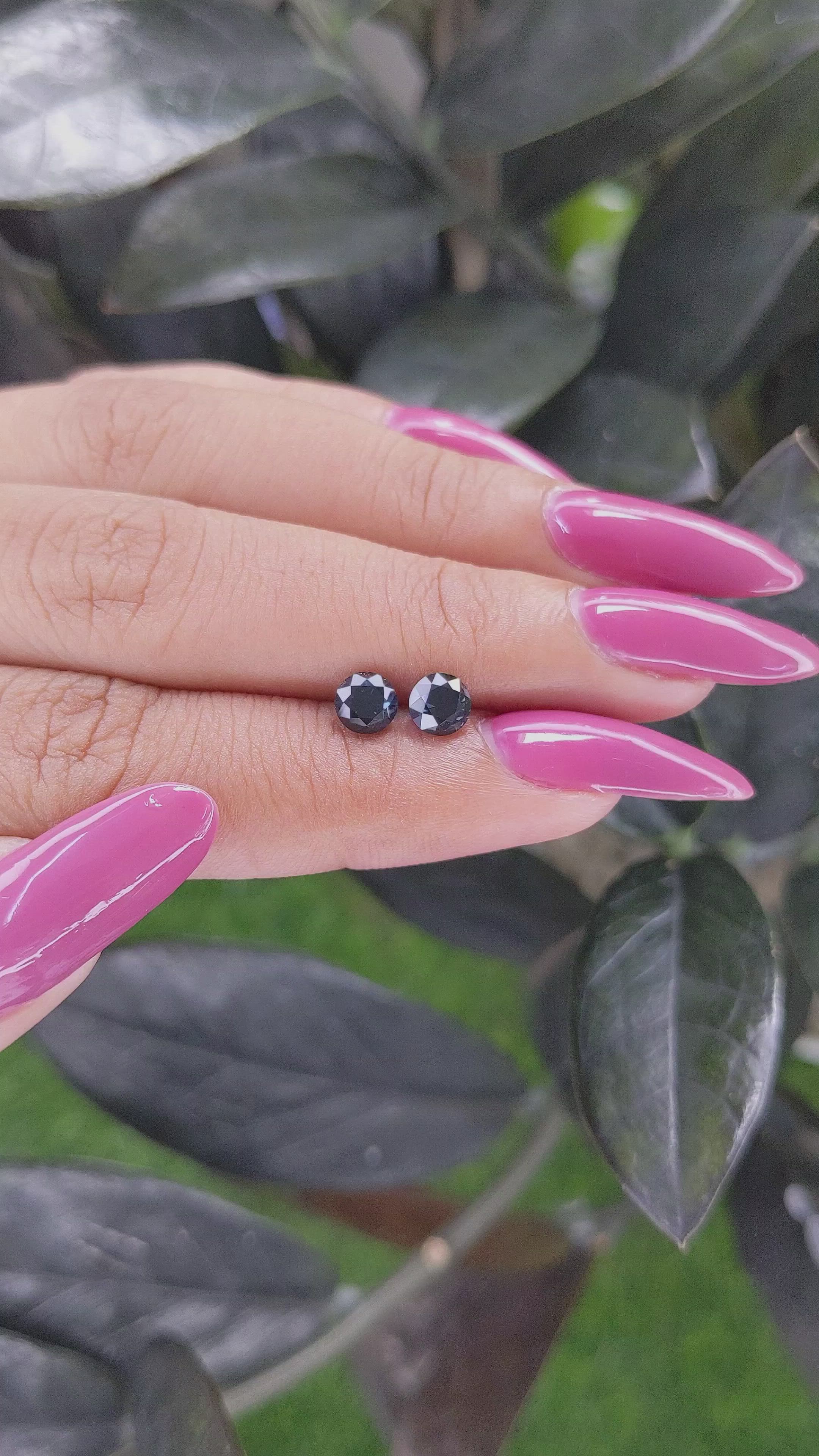 1.34 Ct.Tw.Total Carat Weight Spinel Pair from Ceylon (Sri Lanka) Size Video