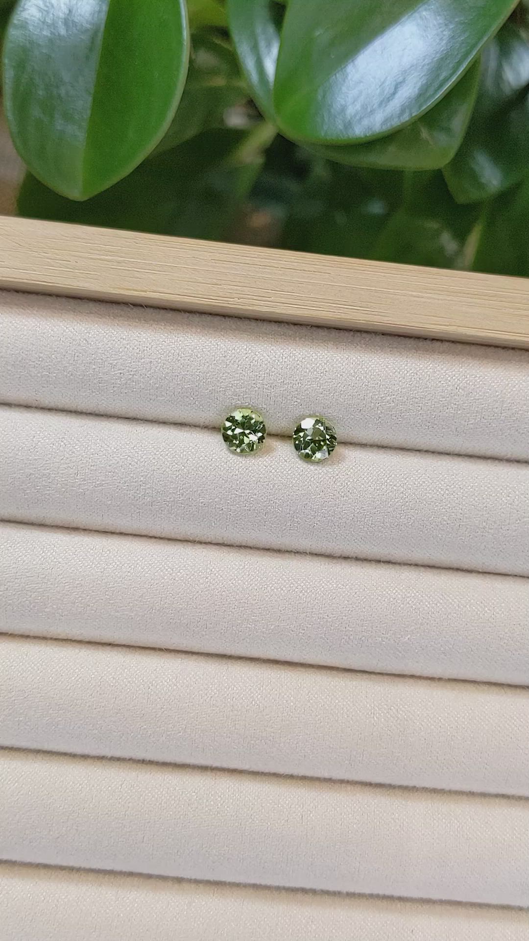 1.74&nbsp;Ct.Tw.Total Carat Weight Tourmaline Pair from Brazil Size Video