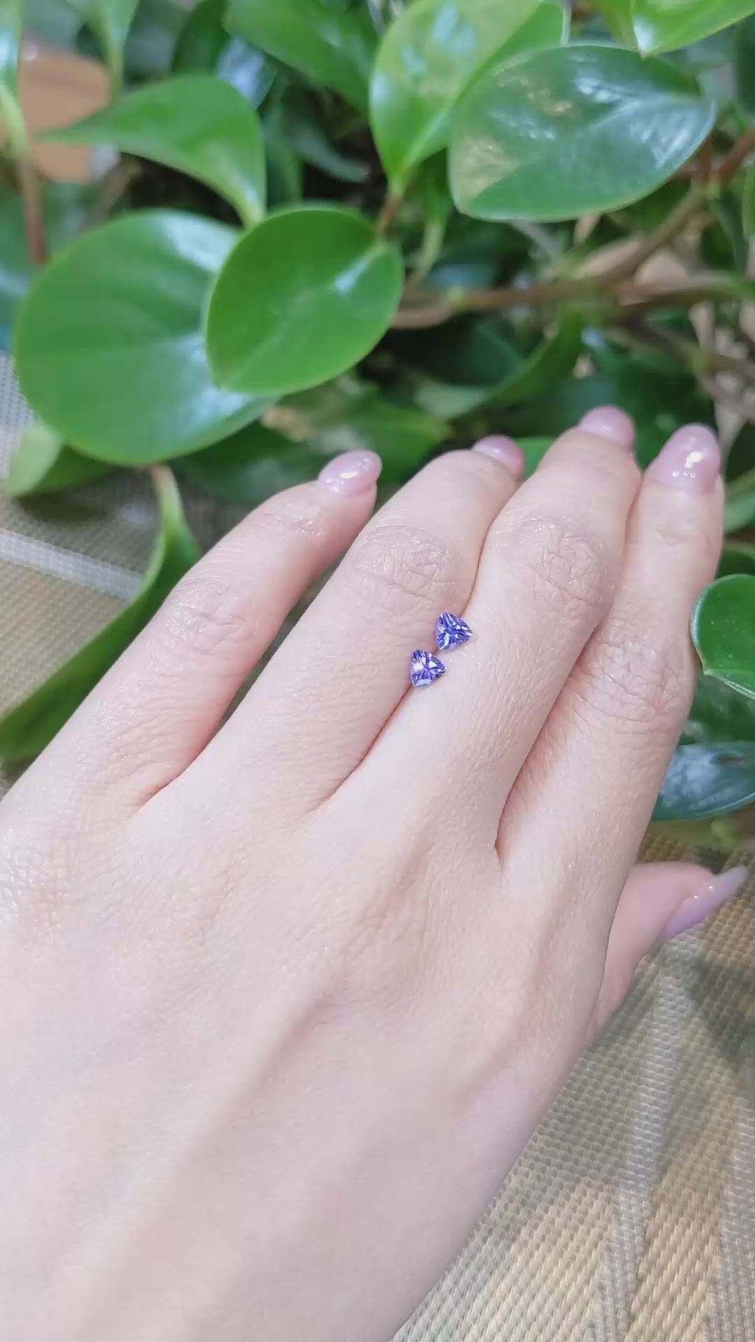 0.55 Ct.Tw.Total Carat Weight Tanzanite Pair from Tanzania Size Video