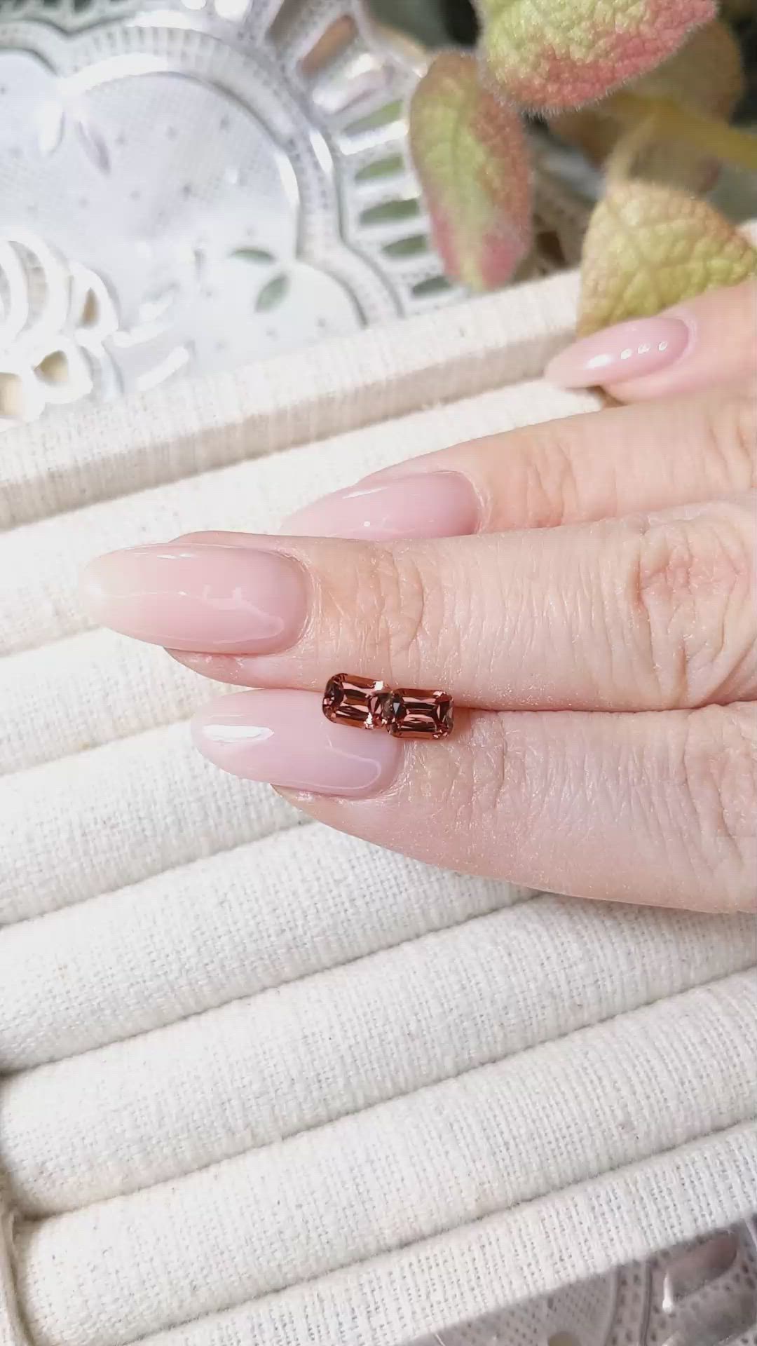 1.62&nbsp;Ct.Tw.Total Carat Weight Malaya Garnet Pair from Tanzania Size Video