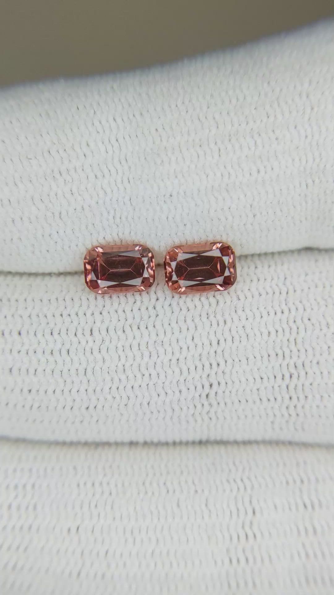 1.67 Ct.Tw.Total Carat Weight Malaya Garnet Pair from Tanzania Size Video