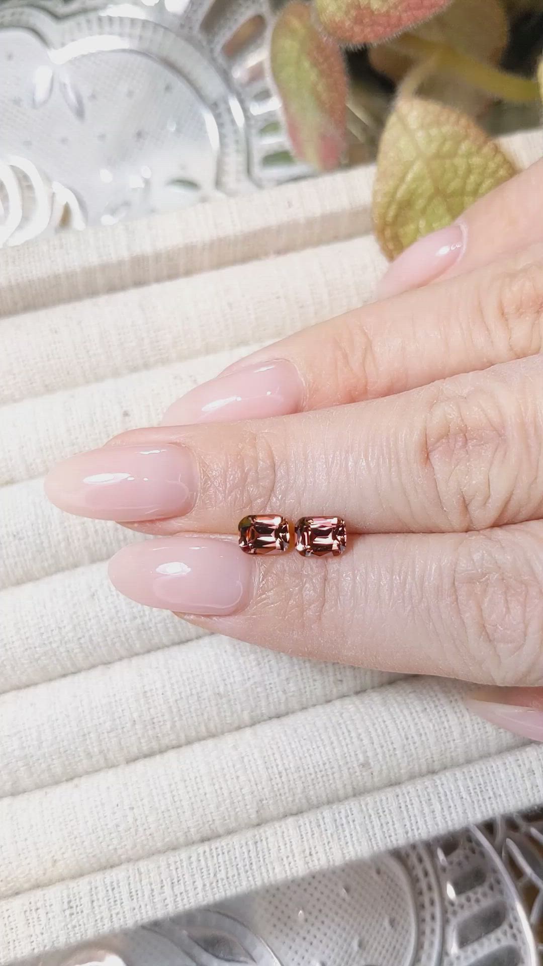 1.95&nbsp;Ct.Tw.Total Carat Weight Malaya Garnet Pair from Tanzania Size Video