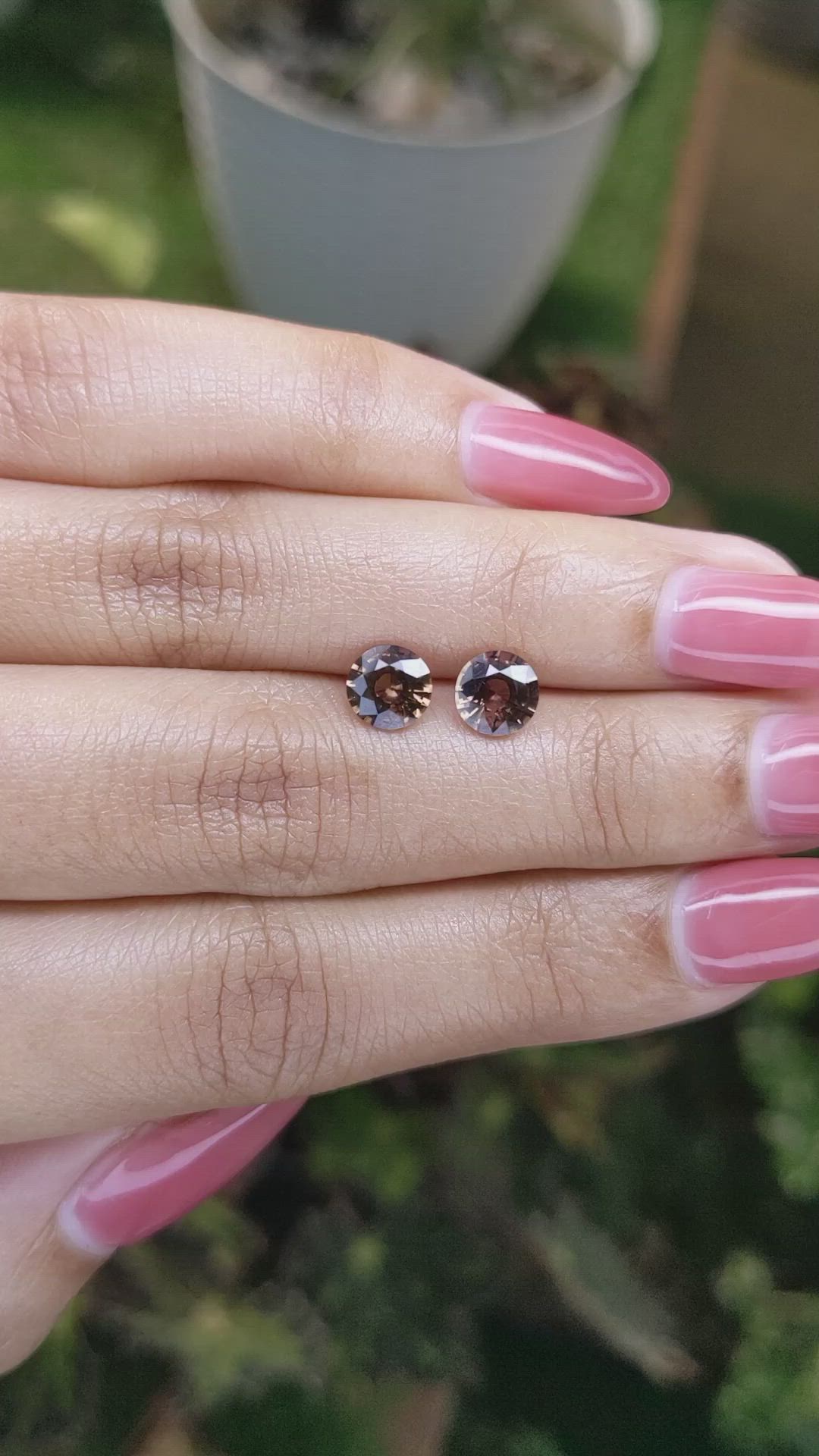 2.07 Ct.Tw.Total Carat Weight Chrysoberyl Pair from Ceylon (Sri Lanka) Size Video