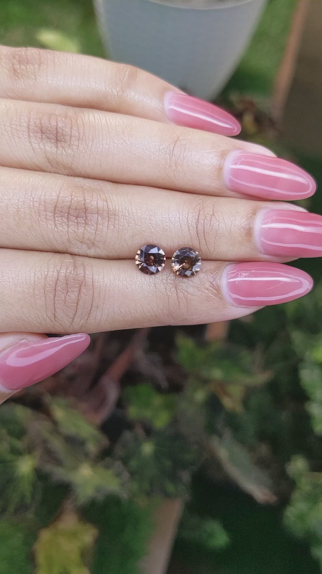 2.07 Ct.Tw.Total Carat Weight Chrysoberyl Pair from Ceylon (Sri Lanka) Size Video