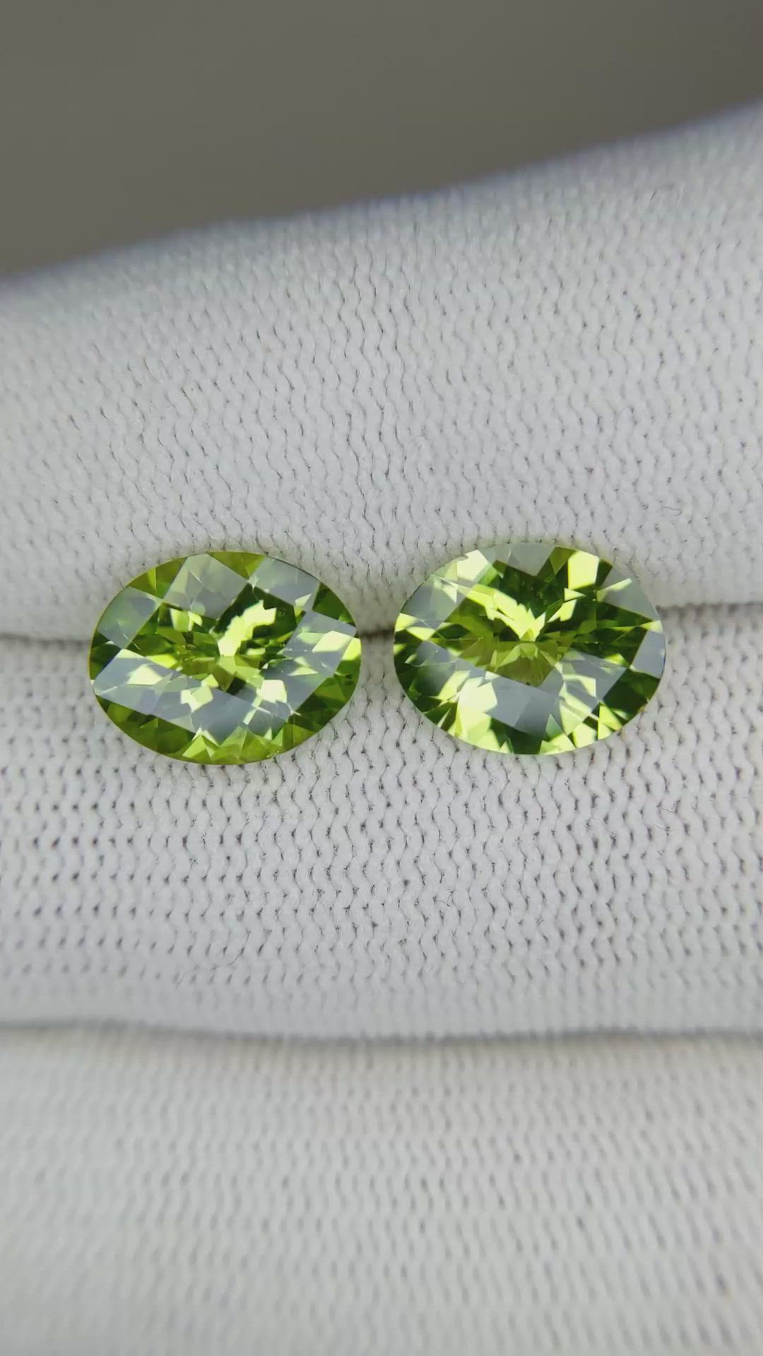 4.36 Ct.Tw.Total Carat Weight Peridot Pair from Burma (Myanmar) Size Video