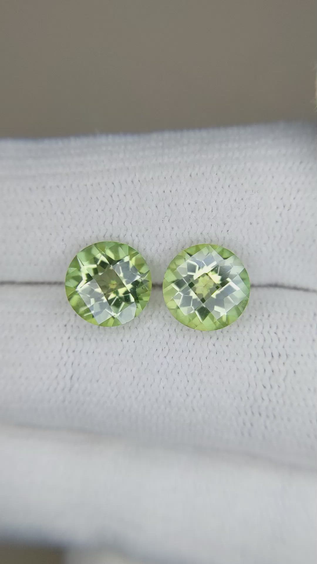 4.48 Ct.Tw.Total Carat Weight Peridot Pair from Burma (Myanmar) Size Video