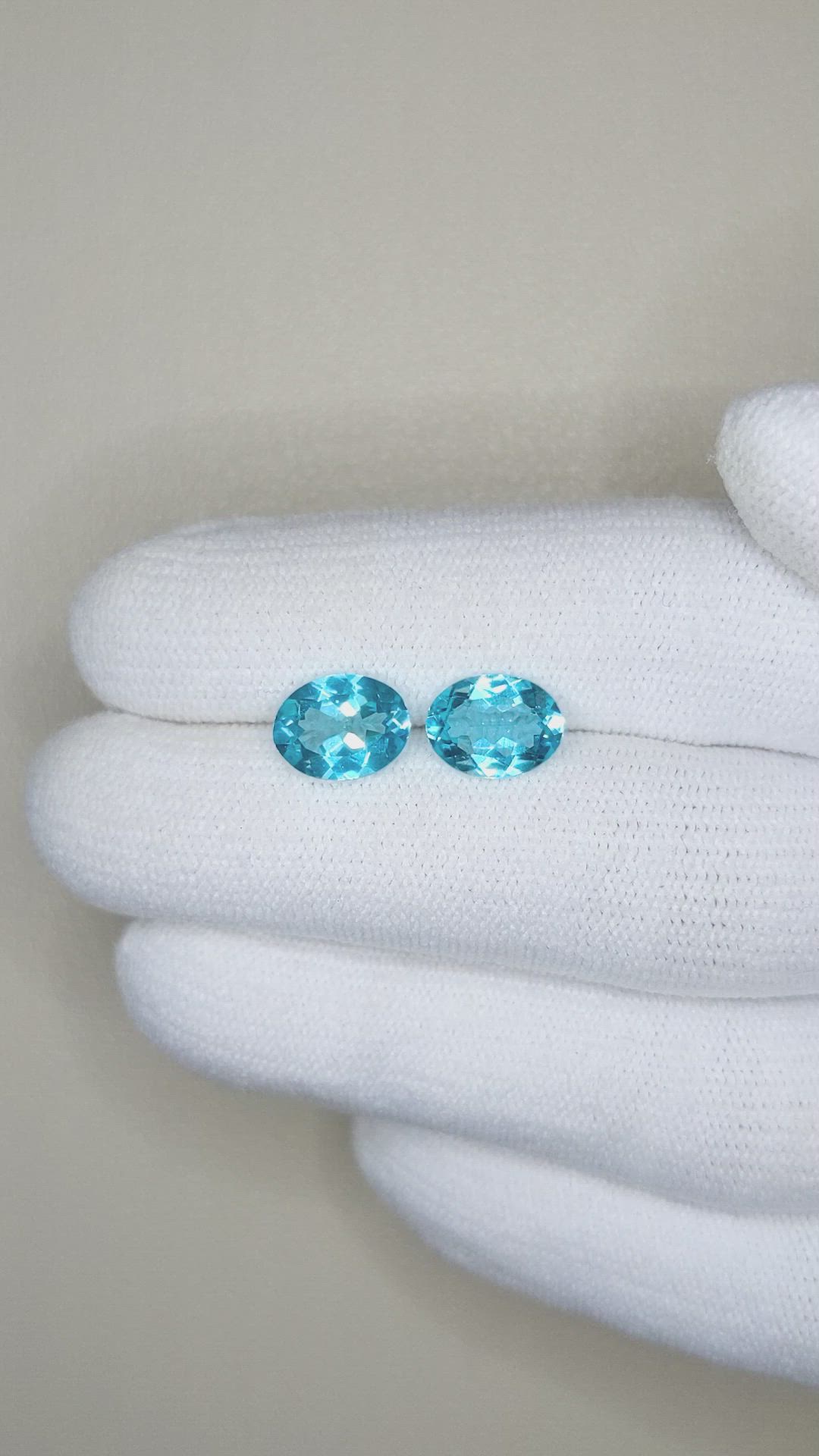 3.35&nbsp;Ct.Tw.Total Carat Weight Apatite Pair from Madagascar Size Video