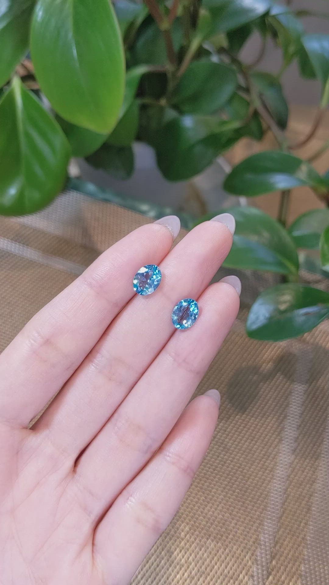 3.35&nbsp;Ct.Tw.Total Carat Weight Apatite Pair from Madagascar Size Video