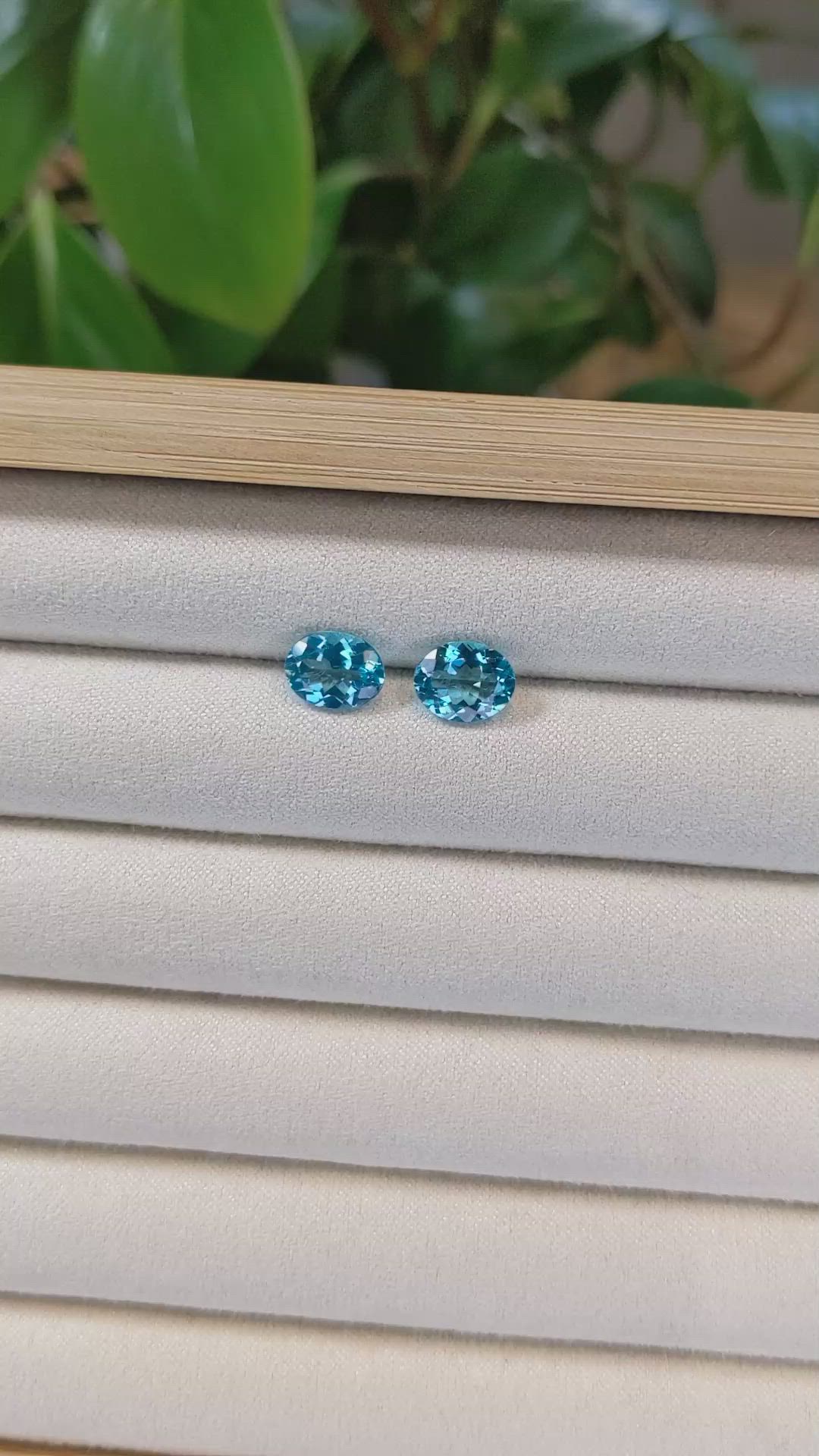 3.49&nbsp;Ct.Tw.Total Carat Weight Apatite Pair from Madagascar Size Video