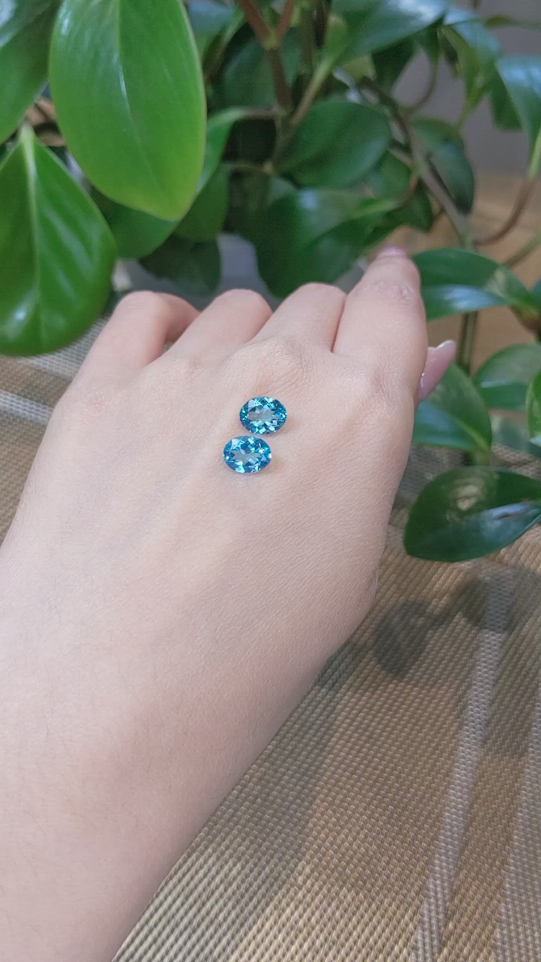 3.49&nbsp;Ct.Tw.Total Carat Weight Apatite Pair from Madagascar Size Video