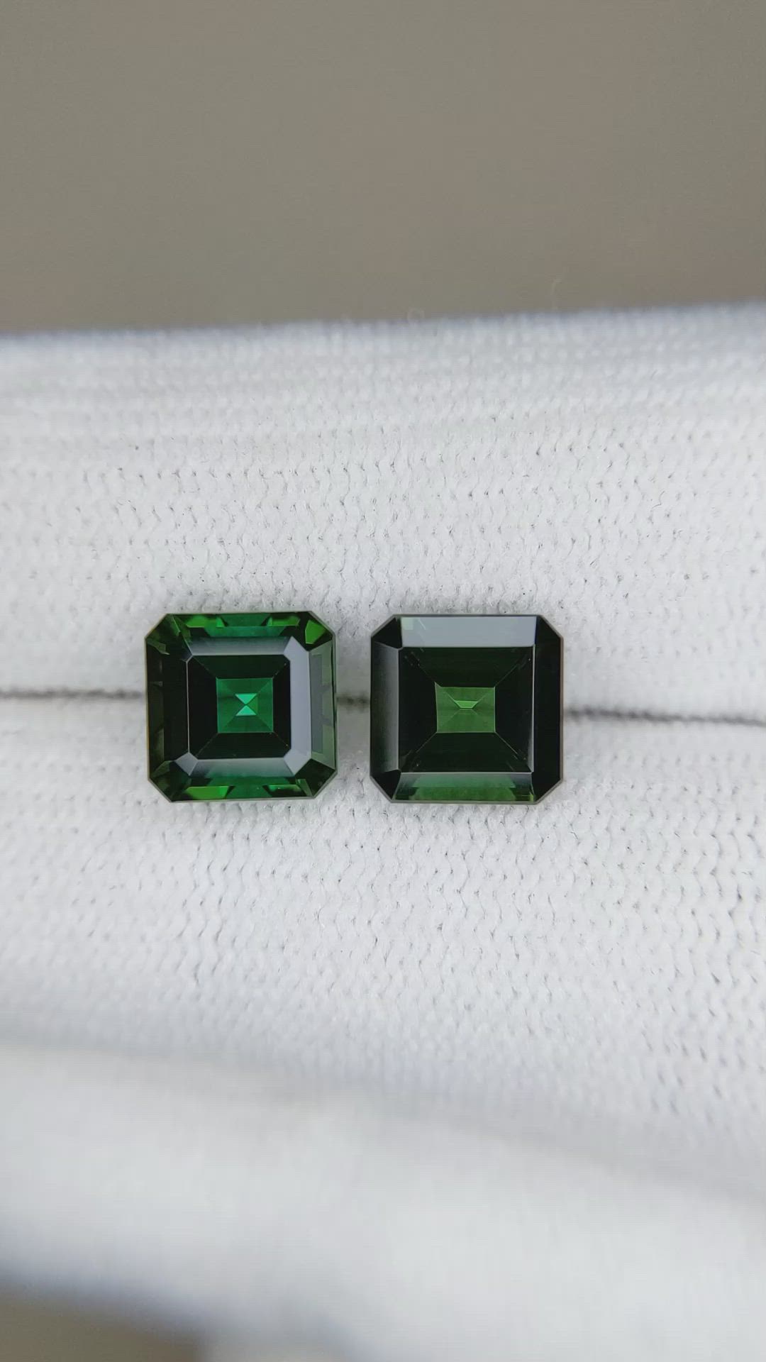 3.17&nbsp;Ct.Tw.Total Carat Weight Green Tourmaline Pair from Mozambique Size Video