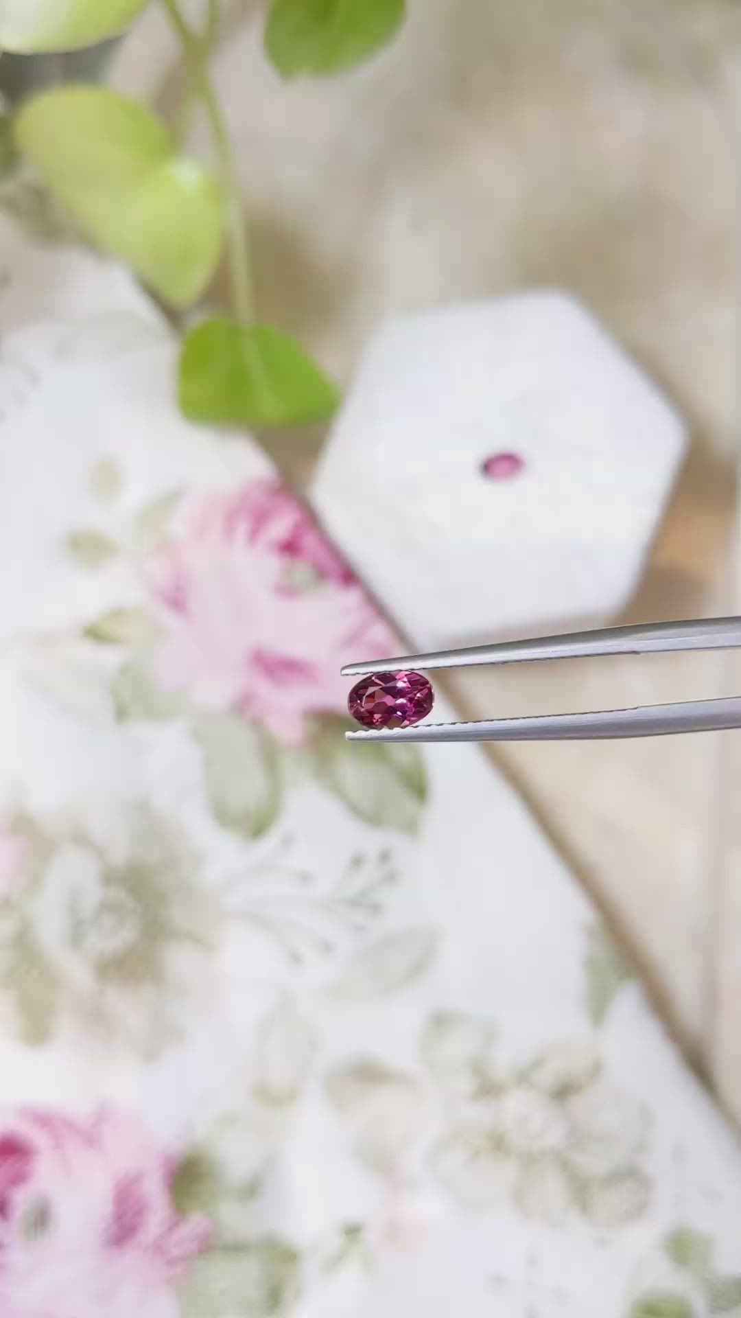 1.01&nbsp;Ct.Tw.Total Carat Weight Rubellite Tourmaline Pair from Brazil Size Video