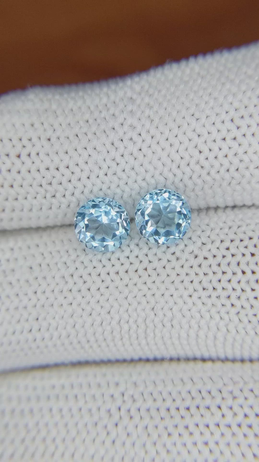 2.37 Ct.Tw.Total Carat Weight Topaz Pair from Brazil Size Video