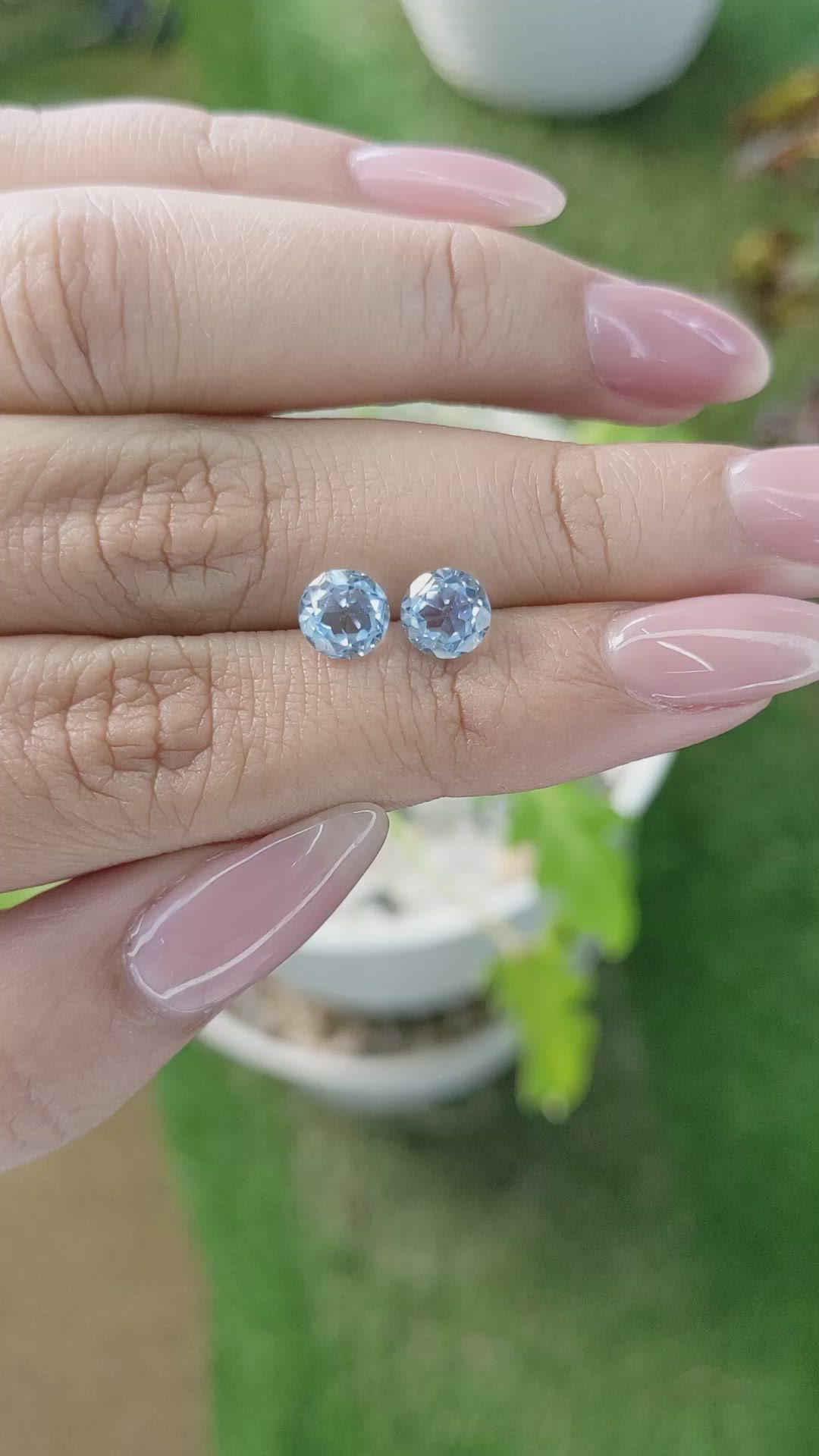 2.37 Ct.Tw.Total Carat Weight Topaz Pair from Brazil Size Video