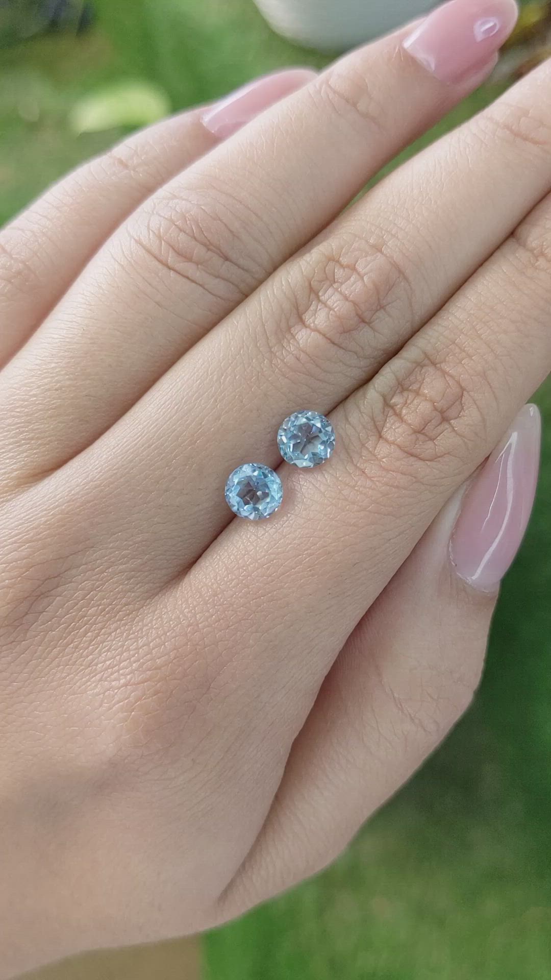 2.37 Ct.Tw.Total Carat Weight Topaz Pair from Brazil Size Video