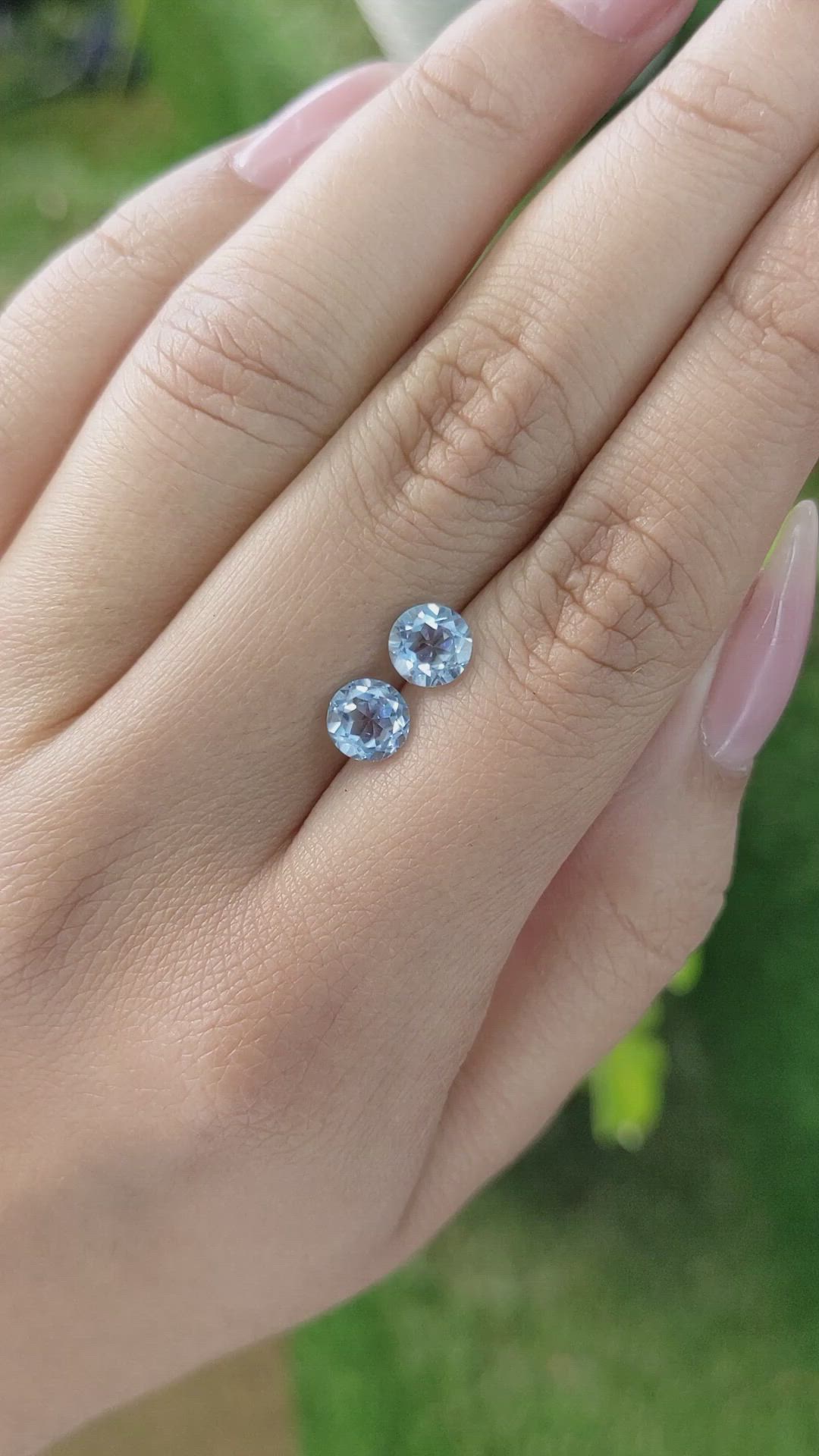 2.28 Ct.Tw.Total Carat Weight Topaz Pair from Brazil Size Video