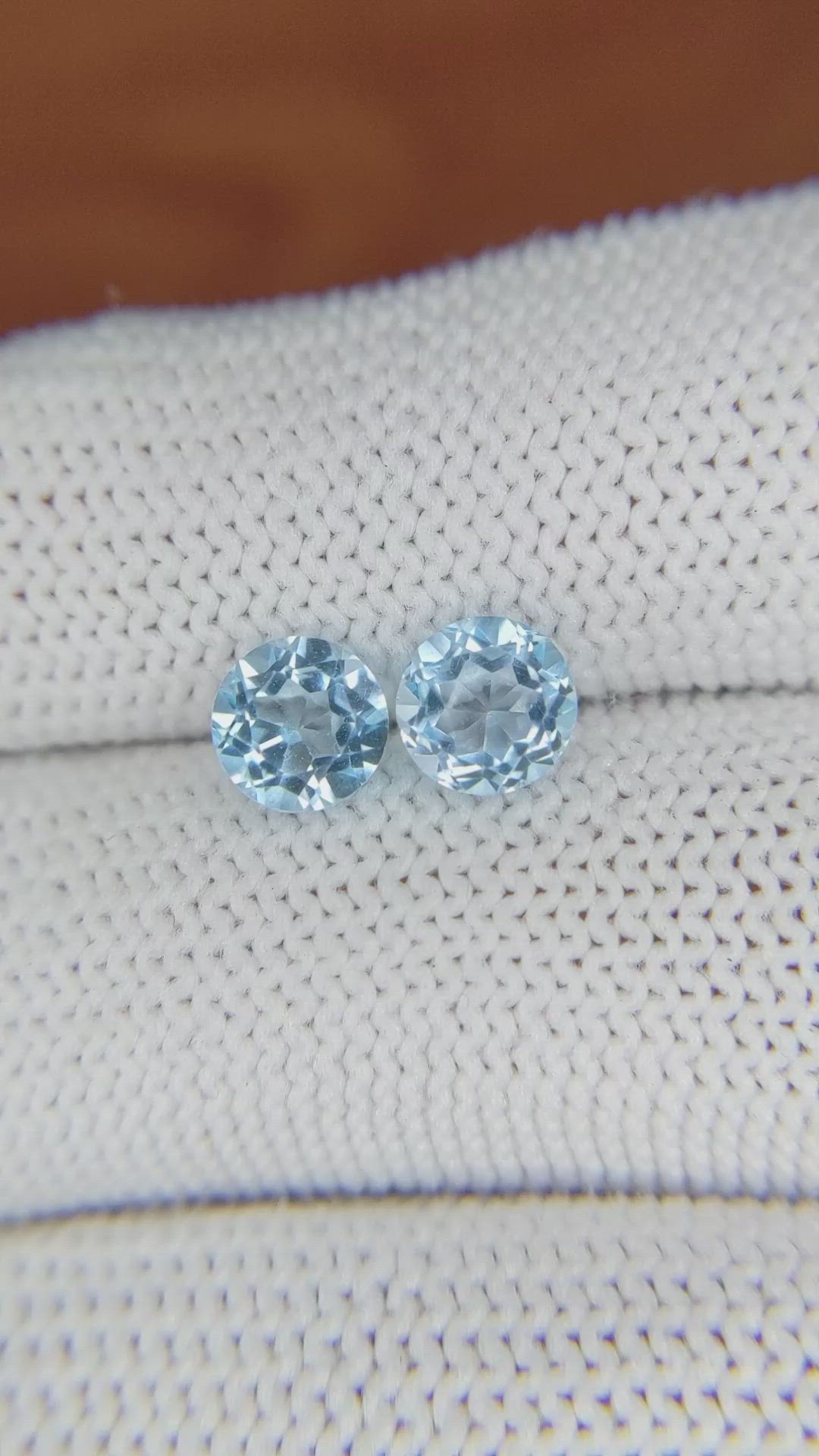 2.28 Ct.Tw.Total Carat Weight Topaz Pair from Brazil Size Video