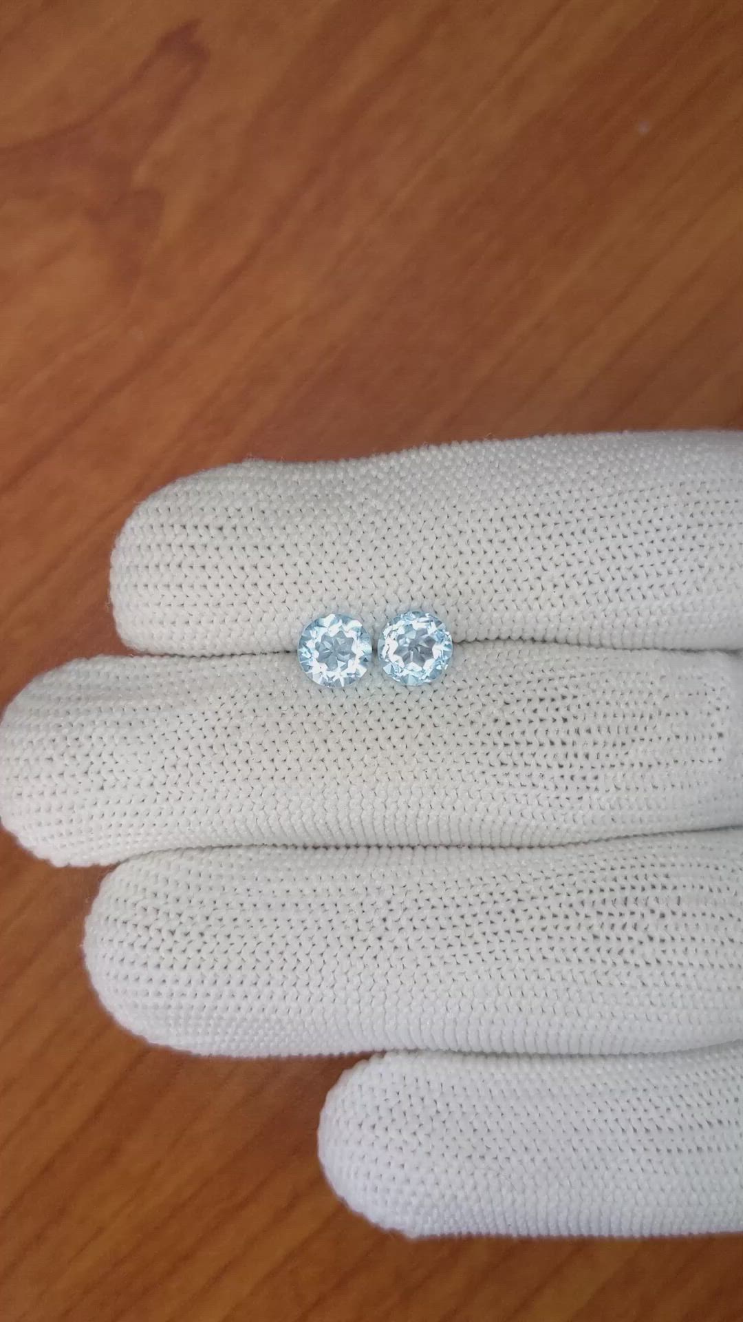 2.28 Ct.Tw.Total Carat Weight Topaz Pair from Brazil Size Video