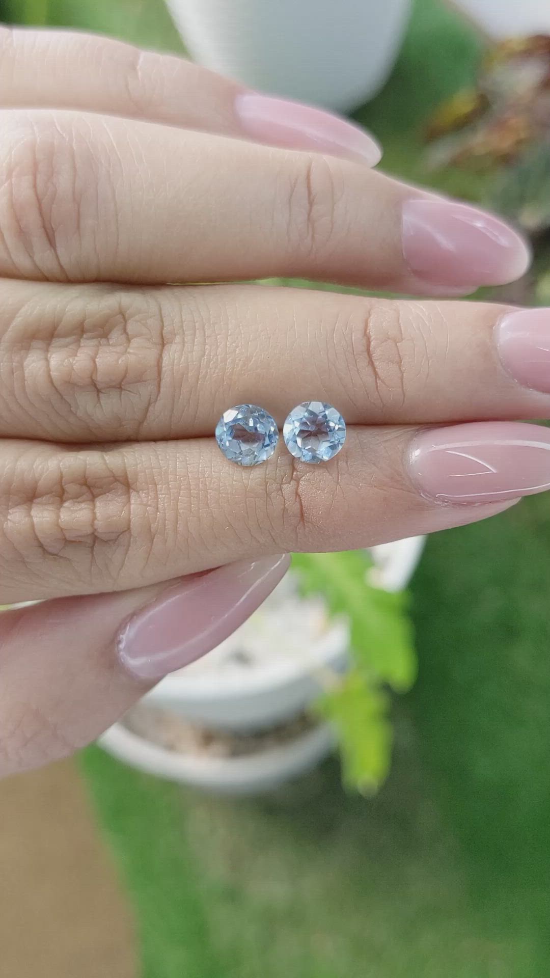 2.28 Ct.Tw.Total Carat Weight Topaz Pair from Brazil Size Video