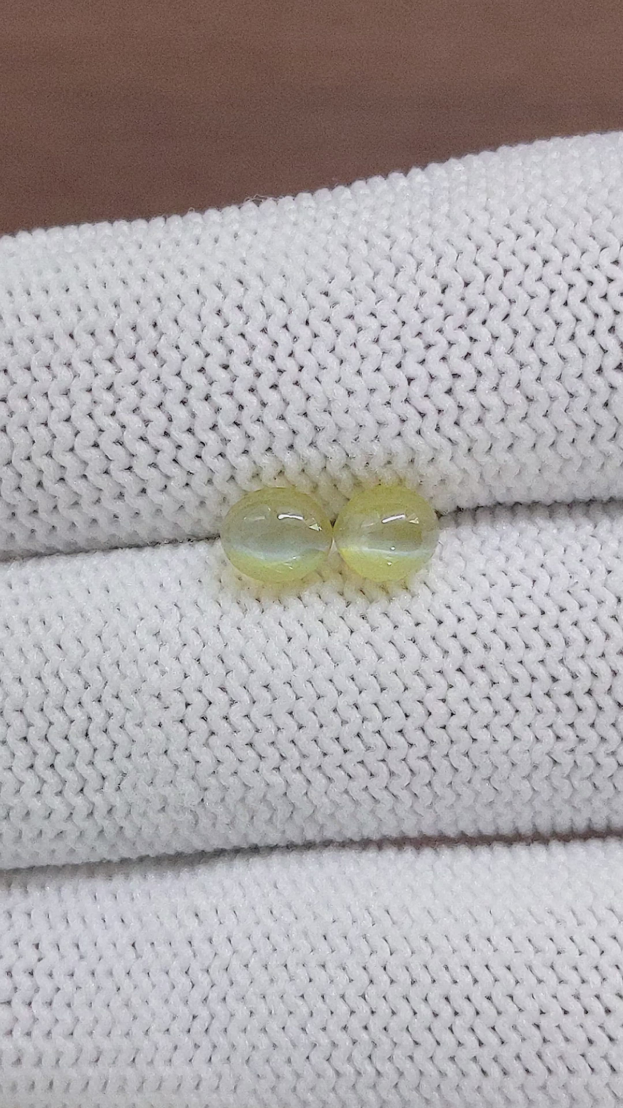 2.40 Ct.Tw.Total Carat Weight Cabochon Chrysoberyl Pair from Ceylon (Sri Lanka) Size Video