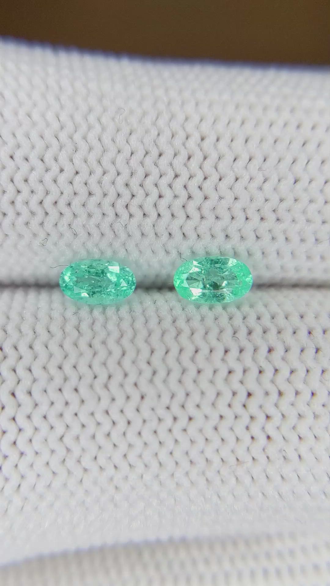 0.46 Ct.Tw.Total Carat Weight Paraiba Tourmaline Pair from Brazil Size Video
