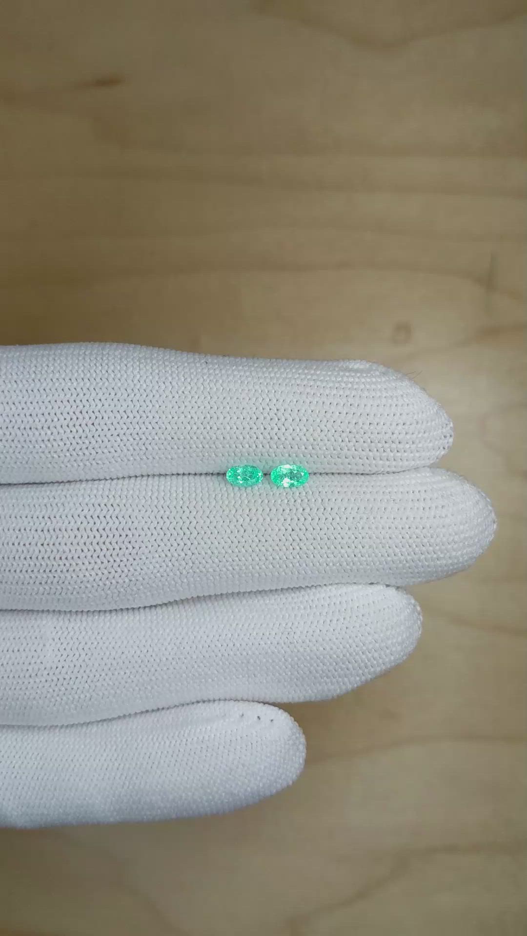 0.46 Ct.Tw.Total Carat Weight Paraiba Tourmaline Pair from Brazil Size Video