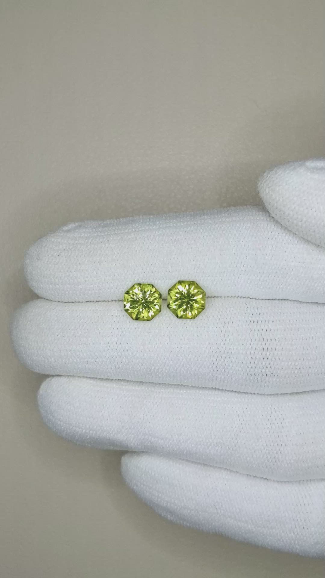 2.42&nbsp;Ct.Tw.Total Carat Weight Peridot Pair from Afghanistan Size Video
