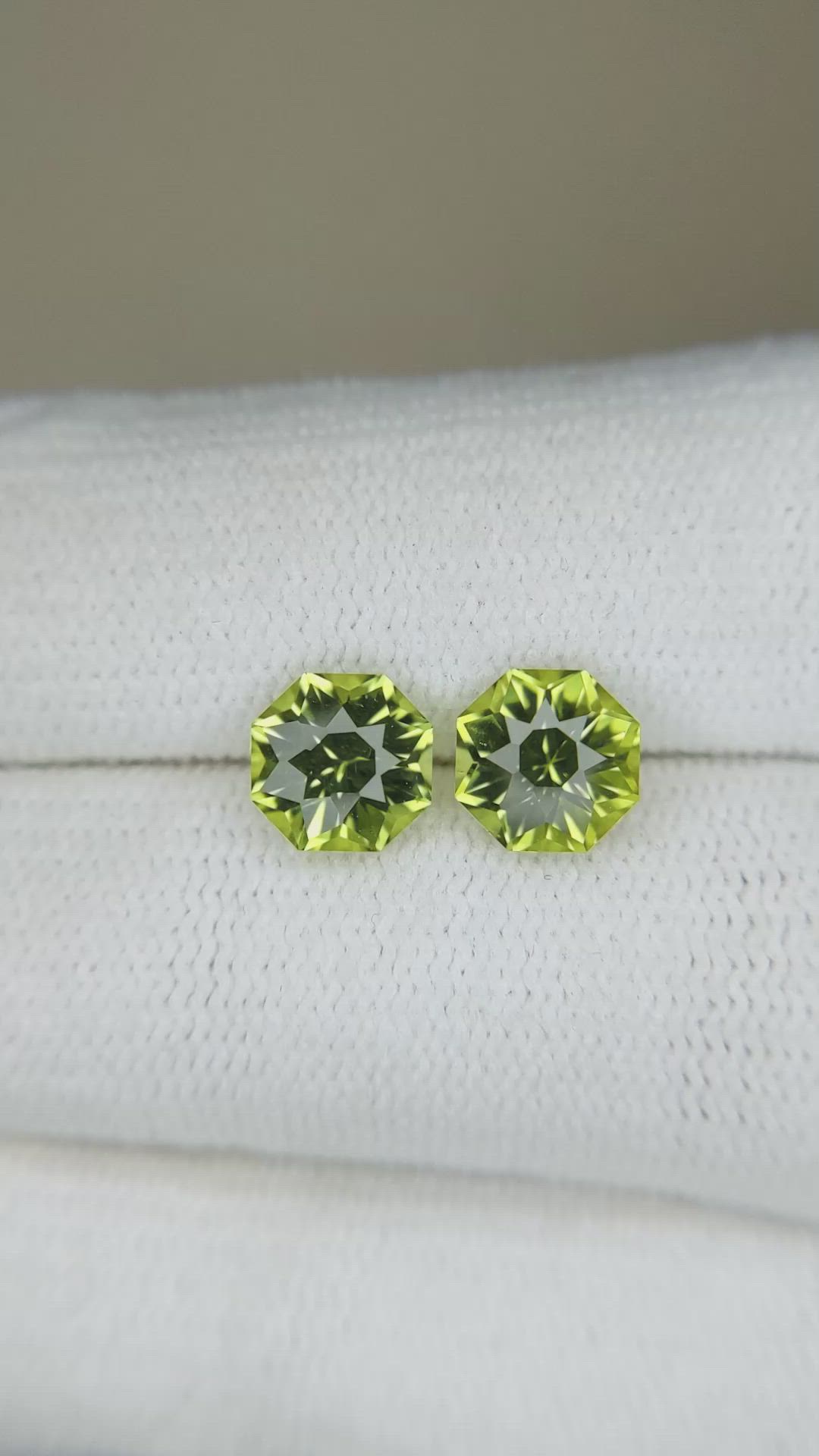 2.42&nbsp;Ct.Tw.Total Carat Weight Peridot Pair from Afghanistan Size Video