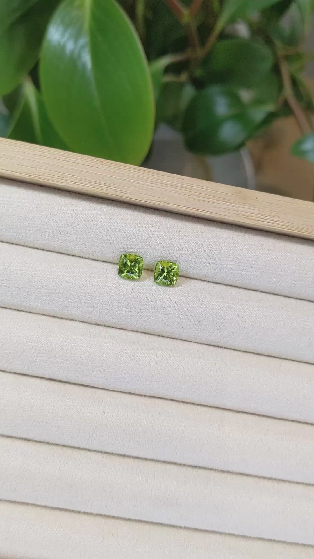 2.88&nbsp;Ct.Tw.Total Carat Weight Peridot Pair from Afghanistan Size Video