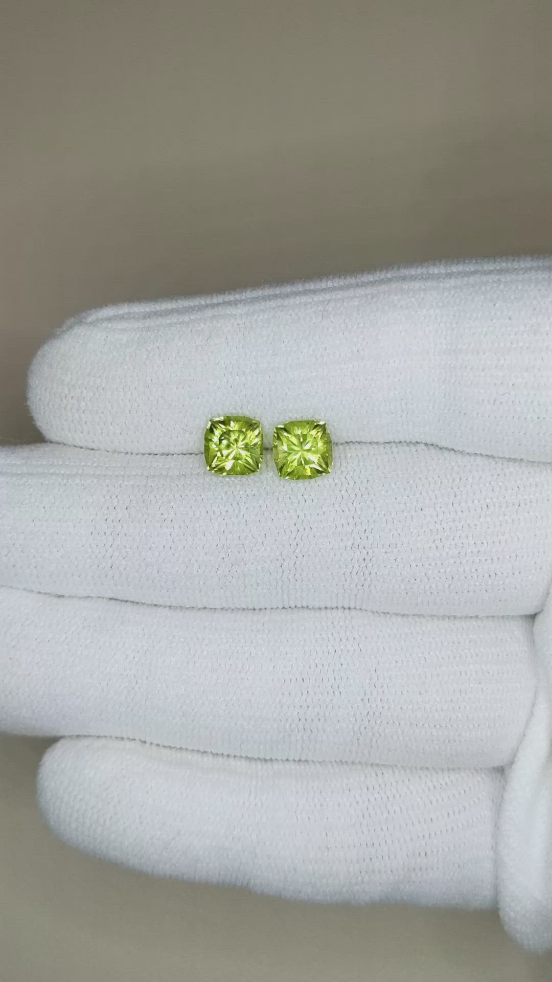 2.91&nbsp;Ct.Tw.Total Carat Weight Peridot Pair from Afghanistan Size Video