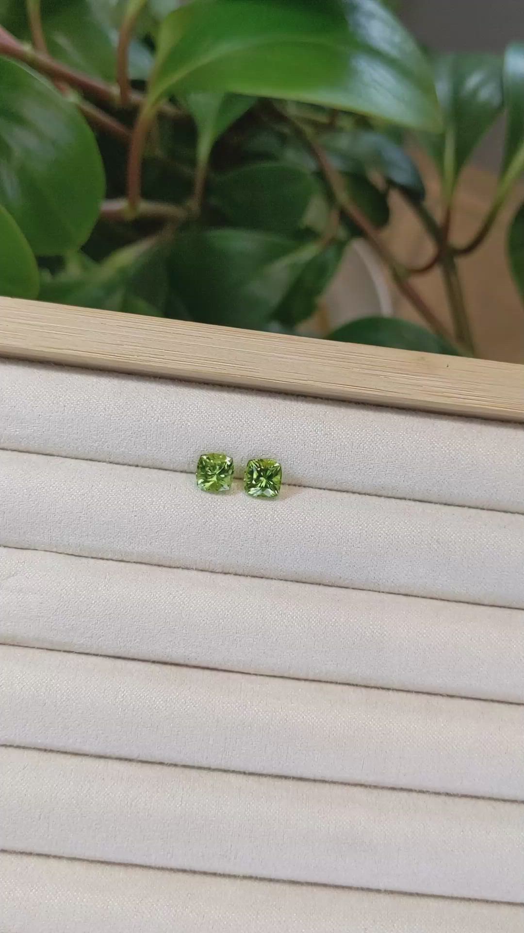 2.91&nbsp;Ct.Tw.Total Carat Weight Peridot Pair from Afghanistan Size Video