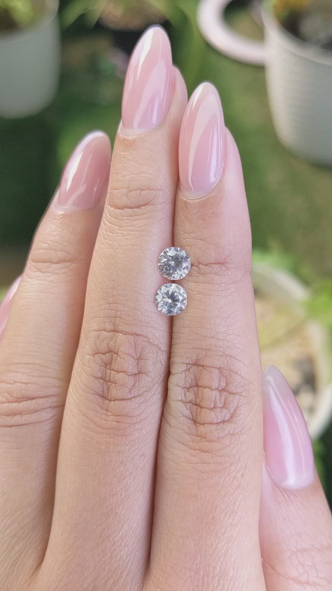 1.62 Ct.Tw.Total Carat Weight Zircon Pair from Ceylon (Sri Lanka) Size Video