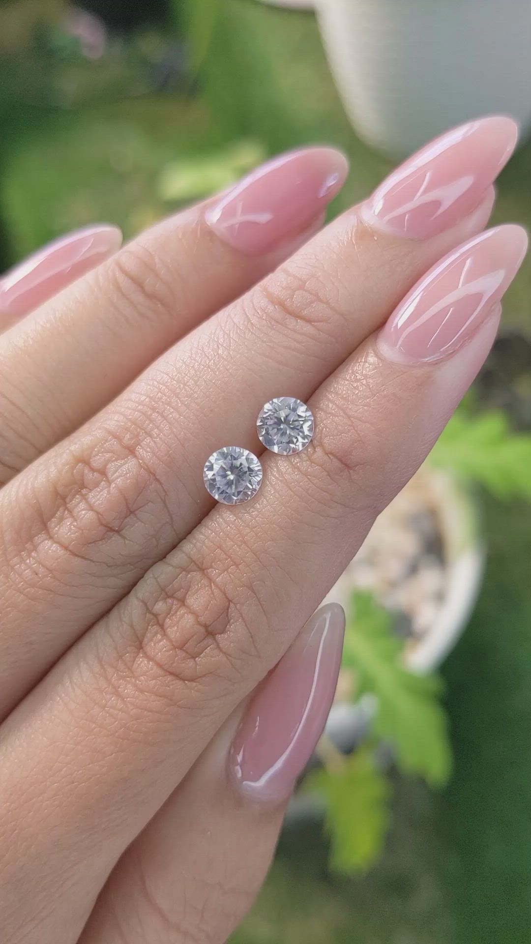 2.16 Ct.Tw.Total Carat Weight Zircon Pair from Ceylon (Sri Lanka) Size Video