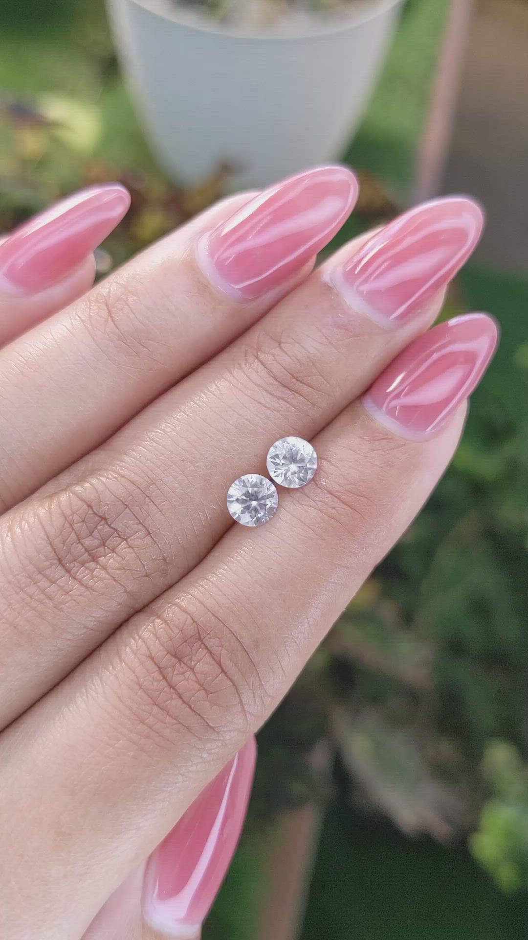 1.53 Ct.Tw.Total Carat Weight Zircon Pair from Ceylon (Sri Lanka) Size Video