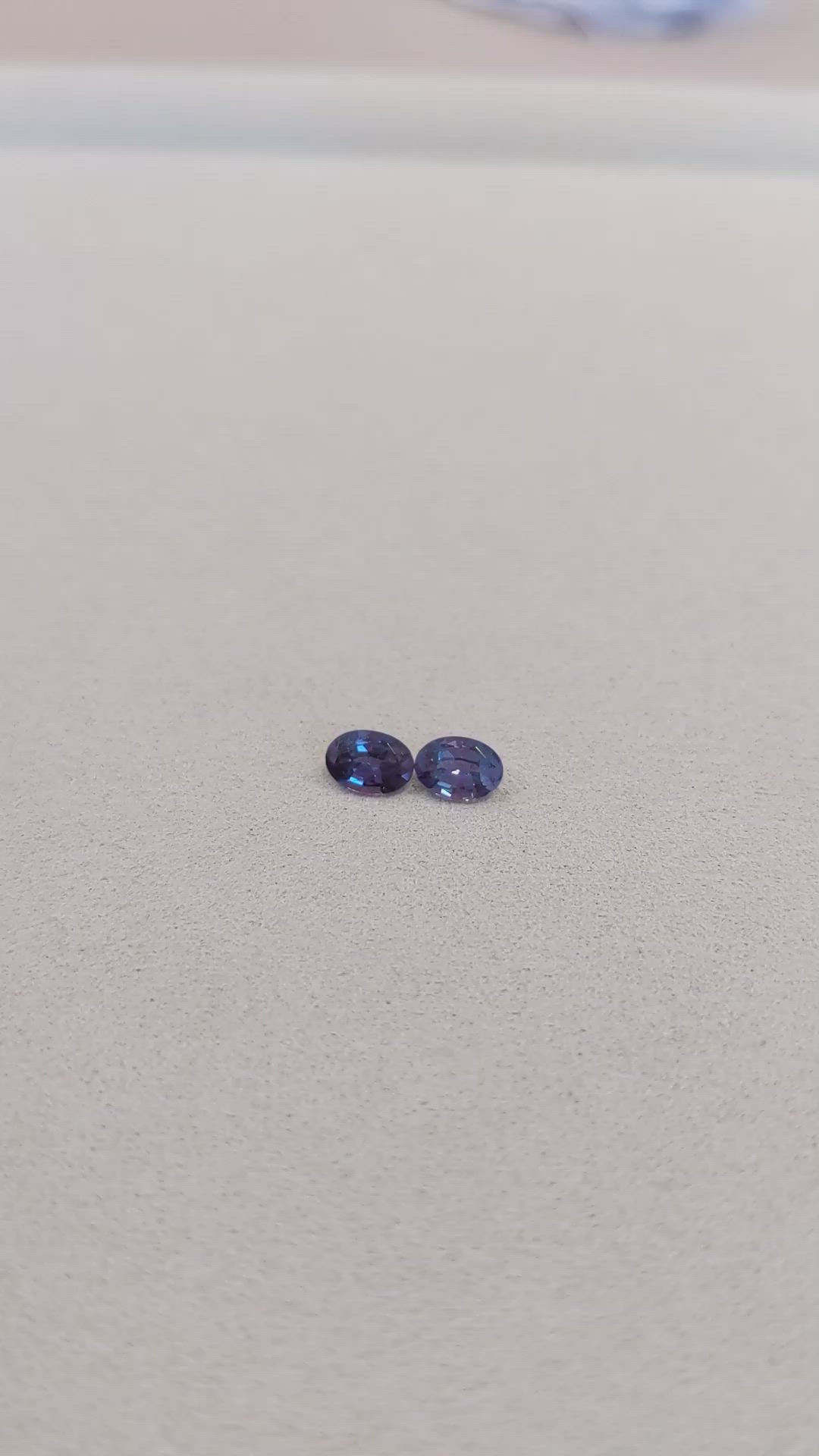 1.18&nbsp;Ct.Tw.Total Carat Weight Alexandrite Pair from Brazil Size Video