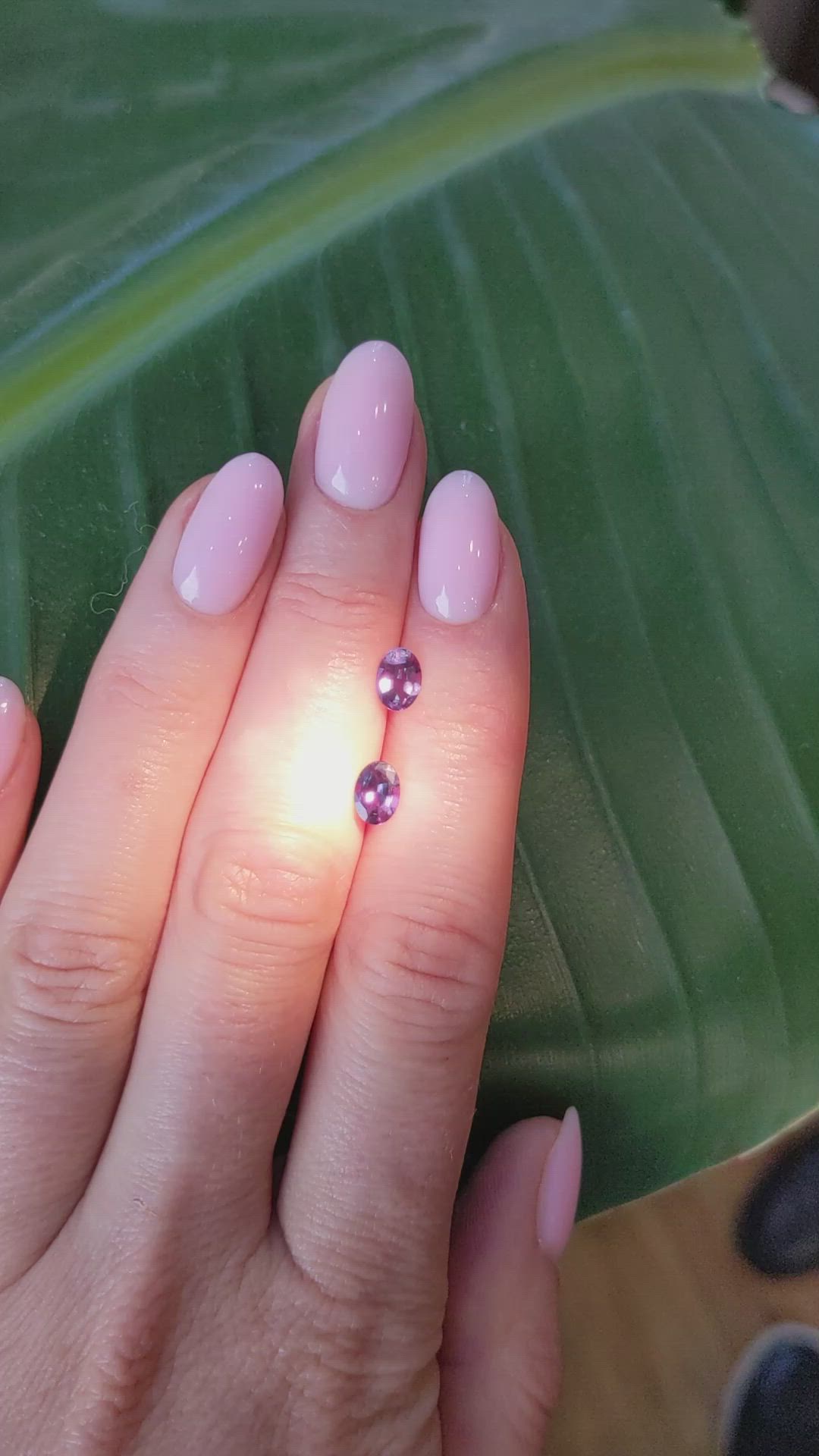 1.18&nbsp;Ct.Tw.Total Carat Weight Alexandrite Pair from Brazil Size Video