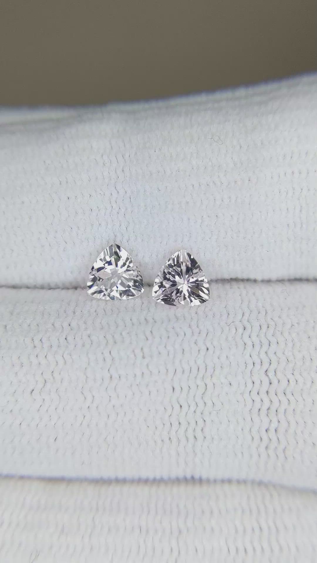 0.81&nbsp;Ct.Tw.Total Carat Weight Morganite Pair from Brazil Size Video