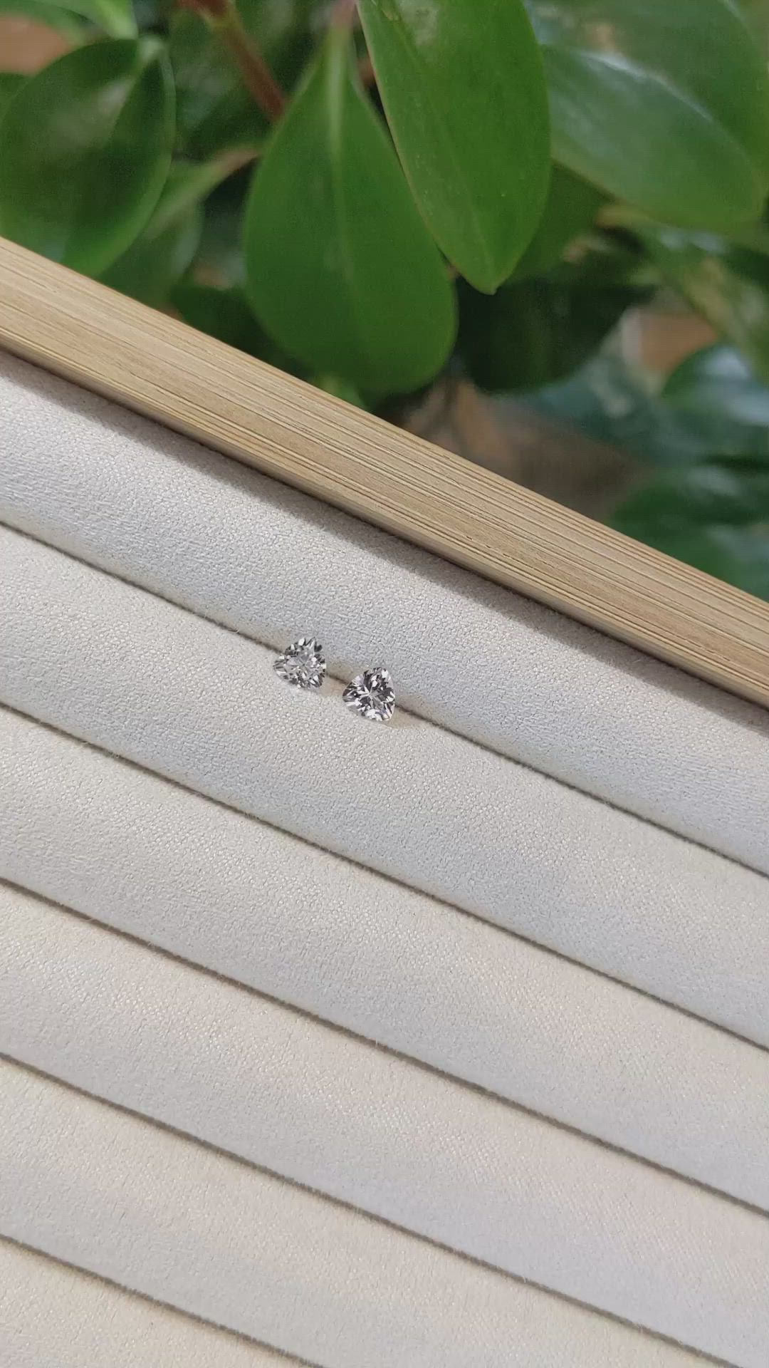 0.81 Ct.Tw.Total Carat Weight Morganite Pair from Brazil Size Video