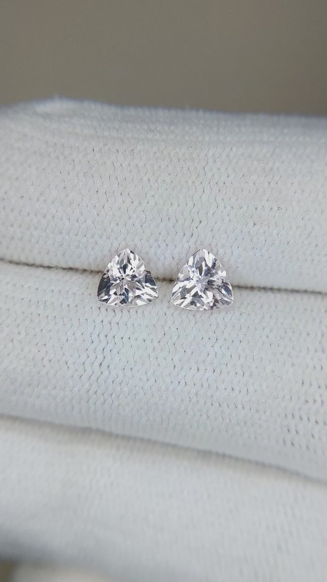 0.84&nbsp;Ct.Tw.Total Carat Weight Morganite Pair from Brazil Size Video