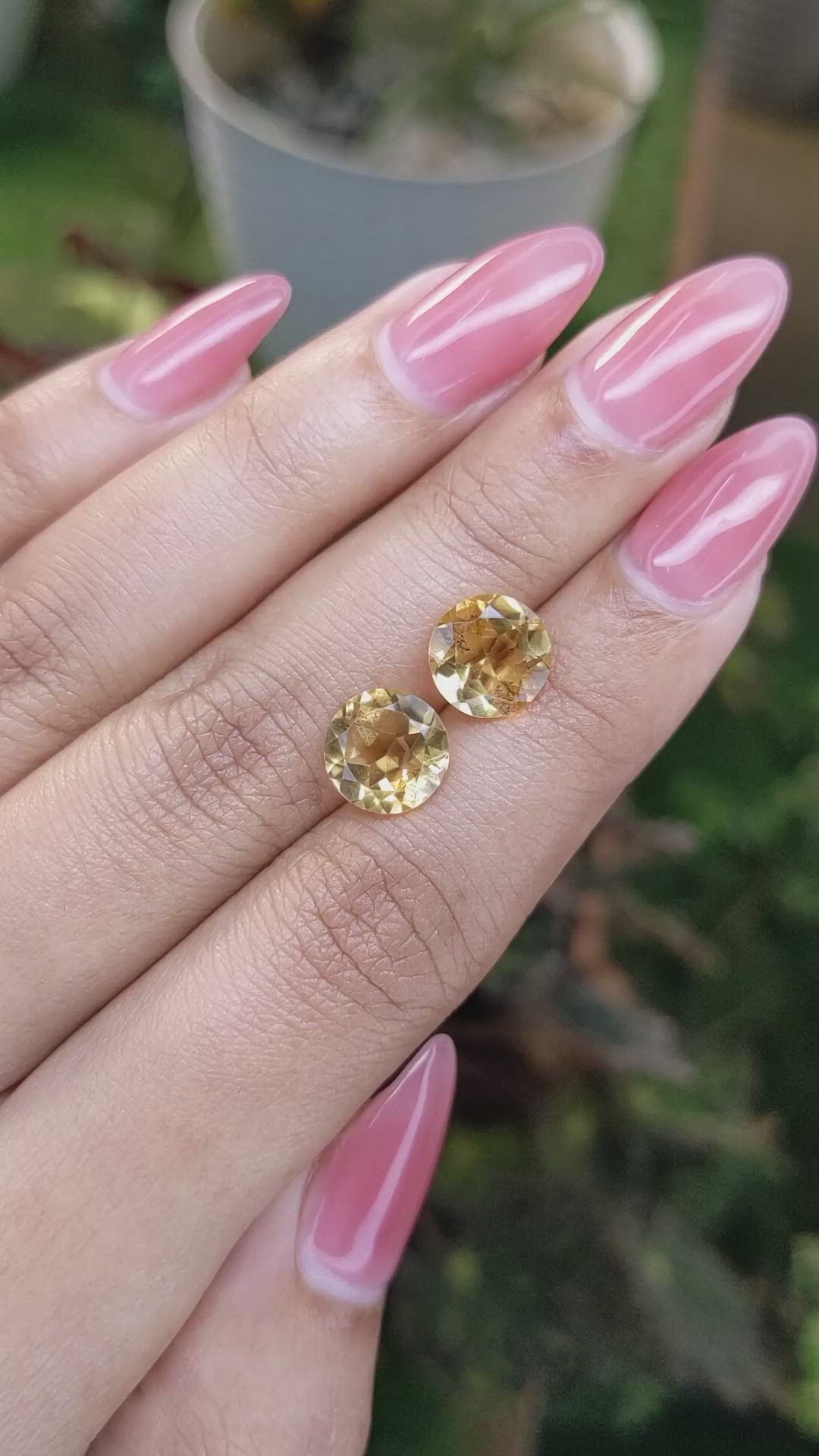 4.32&nbsp;Ct.Tw.Total Carat Weight Citrine Pair from Brazil Size Video