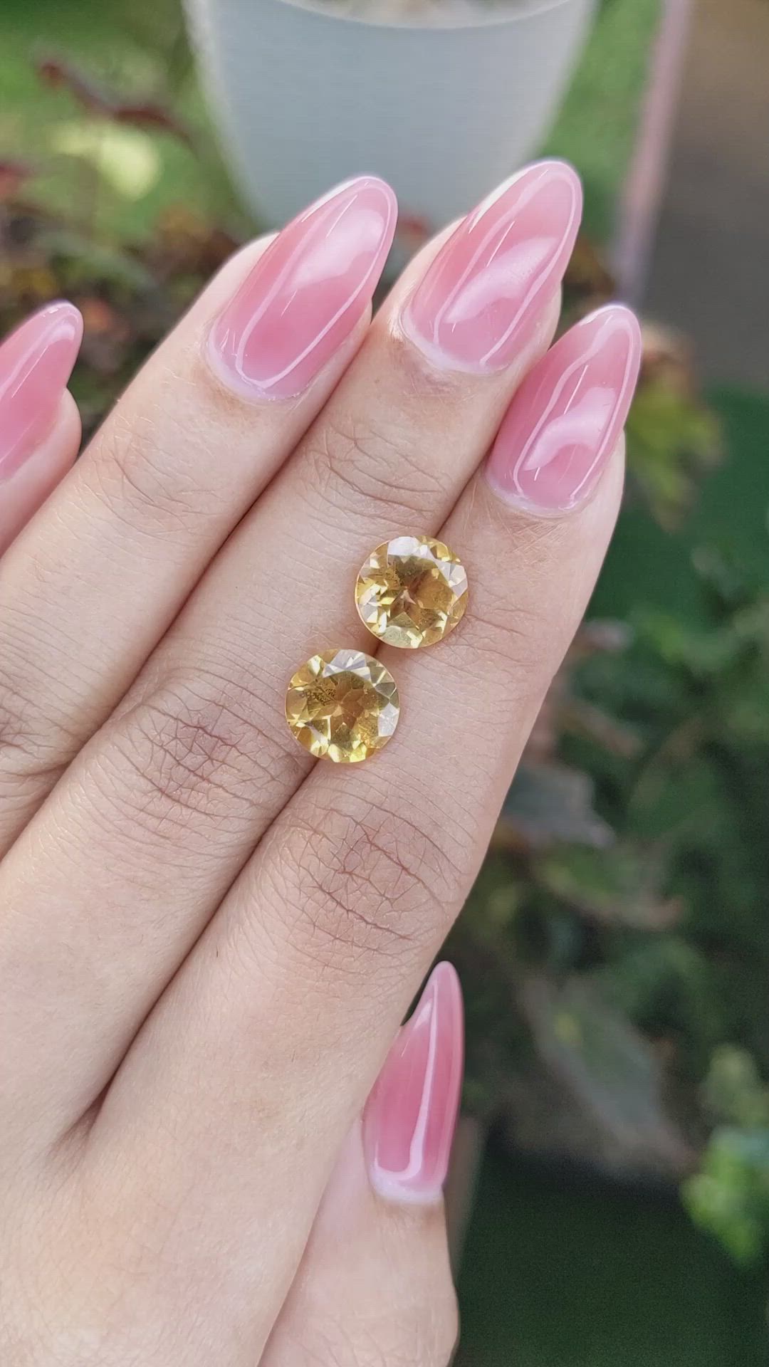 4.40&nbsp;Ct.Tw.Total Carat Weight Citrine Pair from Brazil Size Video