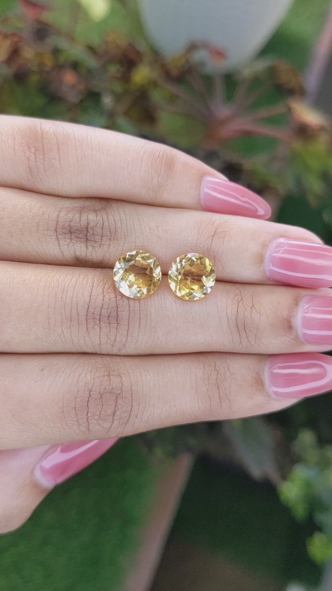 4.24&nbsp;Ct.Tw.Total Carat Weight Citrine Pair from Brazil Size Video